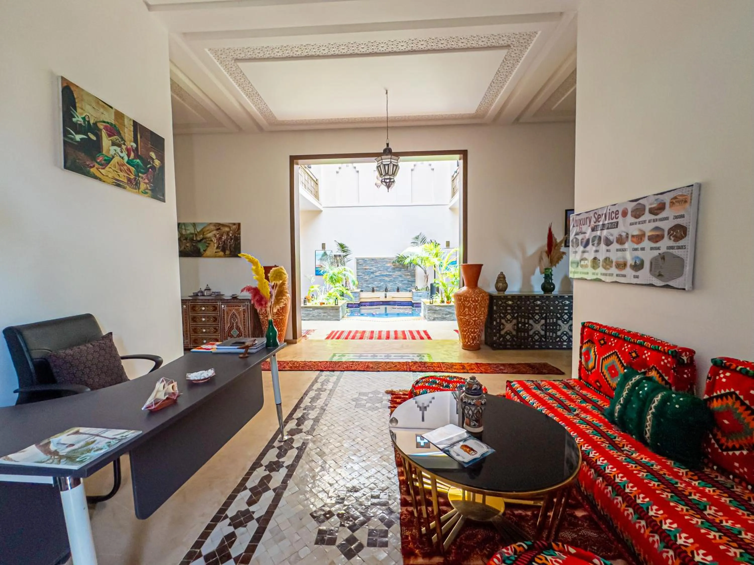 Living room in Riad Kenza