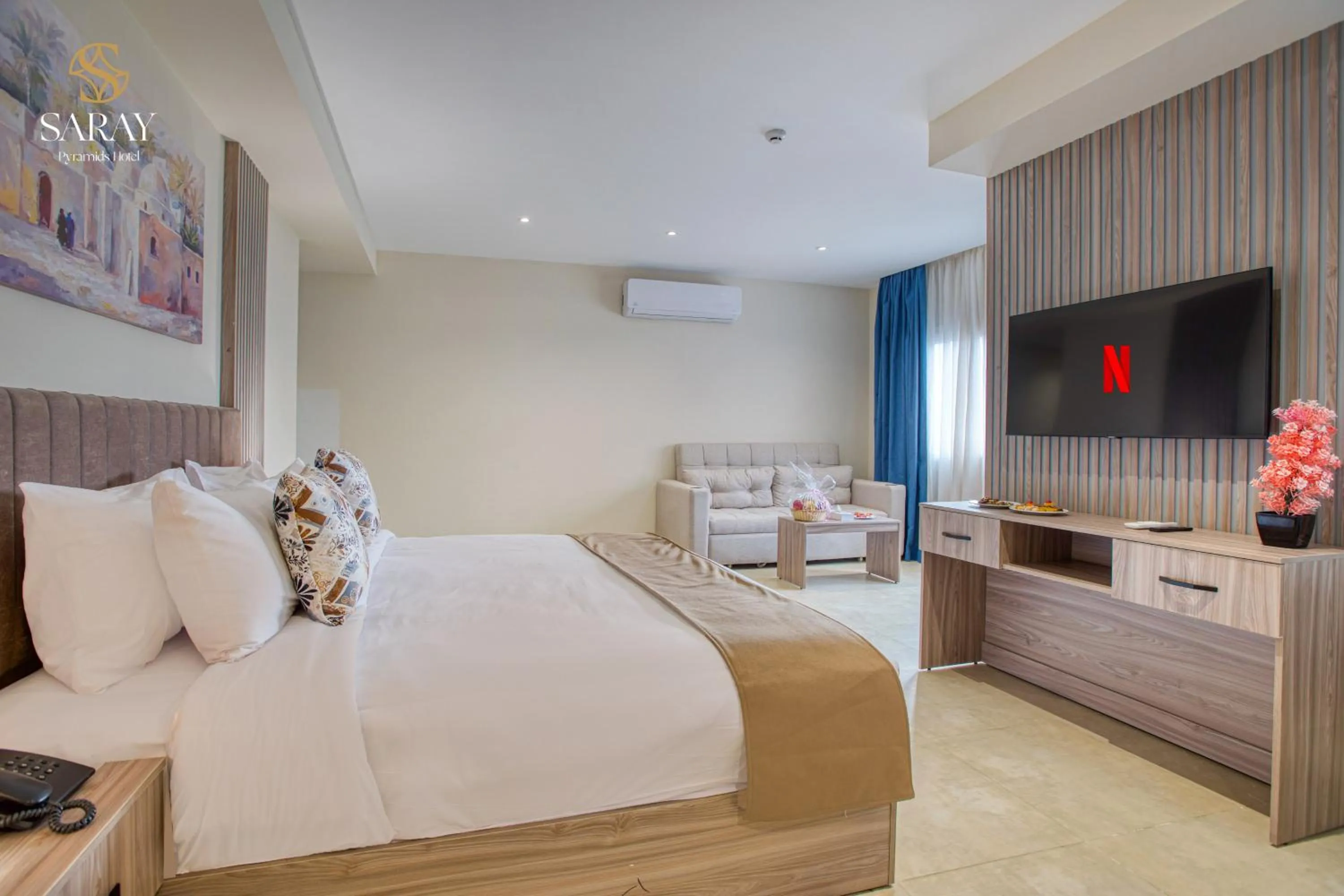 Bed in Saray Pyramids & Museum View Hotel