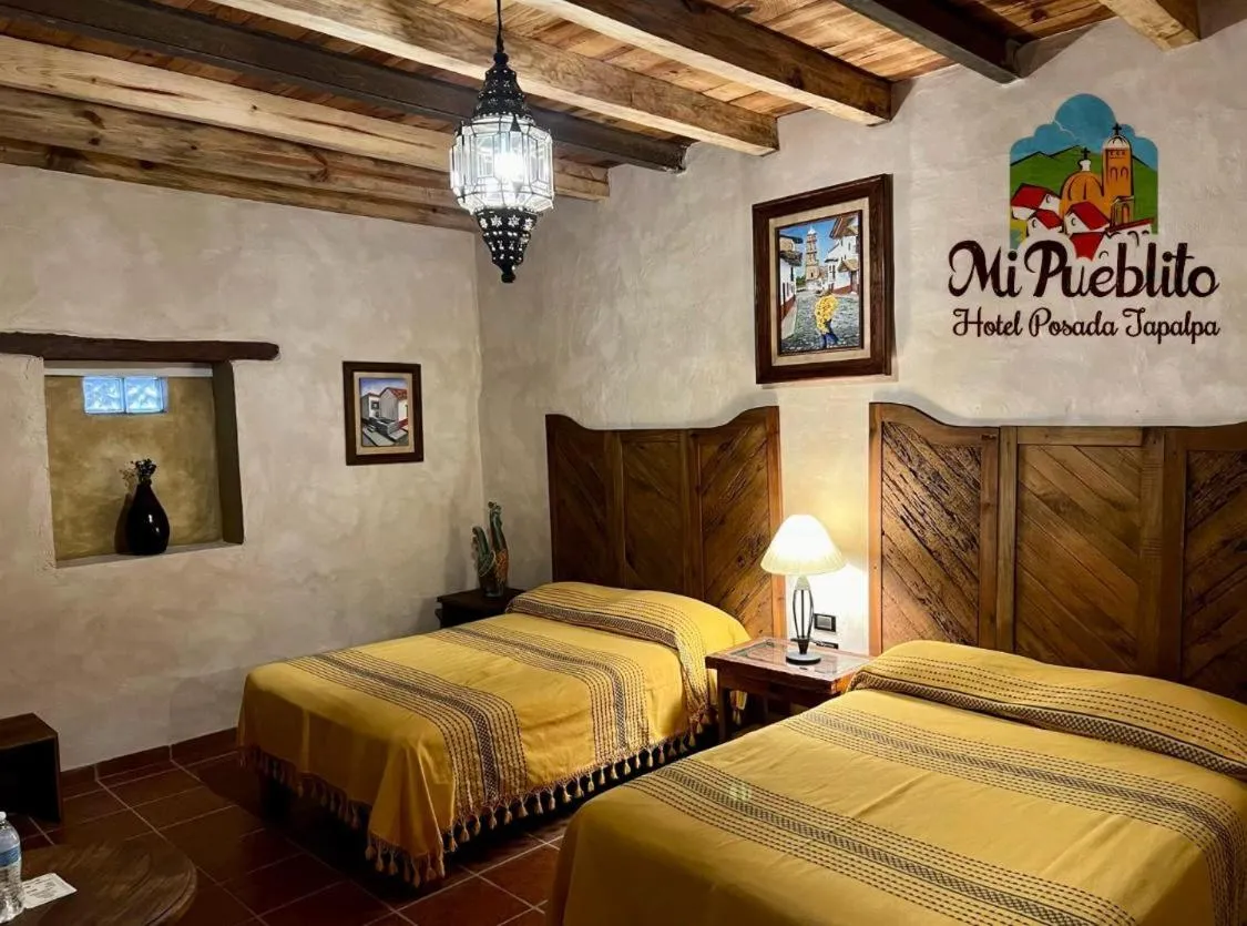 Bed in Hotel Mi Pueblito Tapalpa