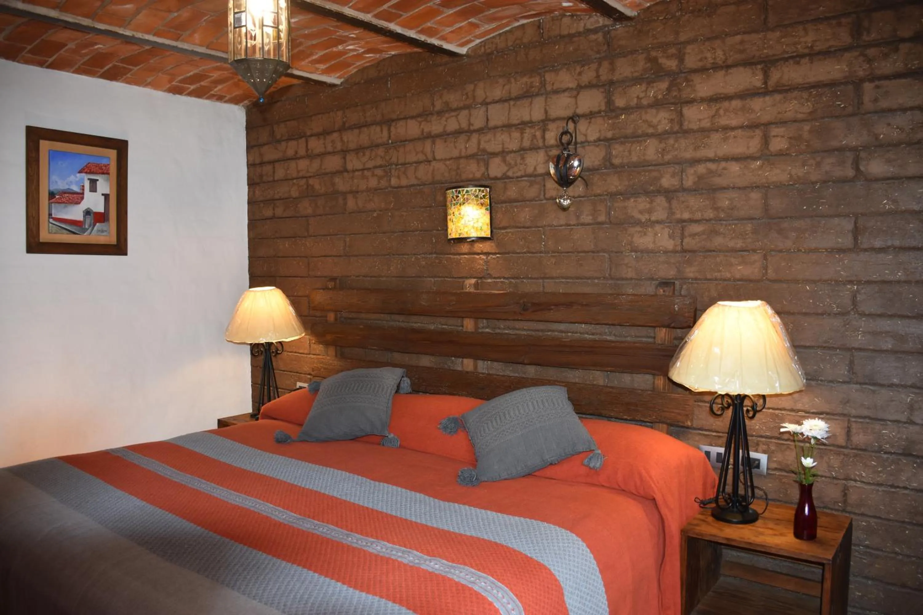 Bedroom, Bed in Hotel Mi Pueblito Tapalpa