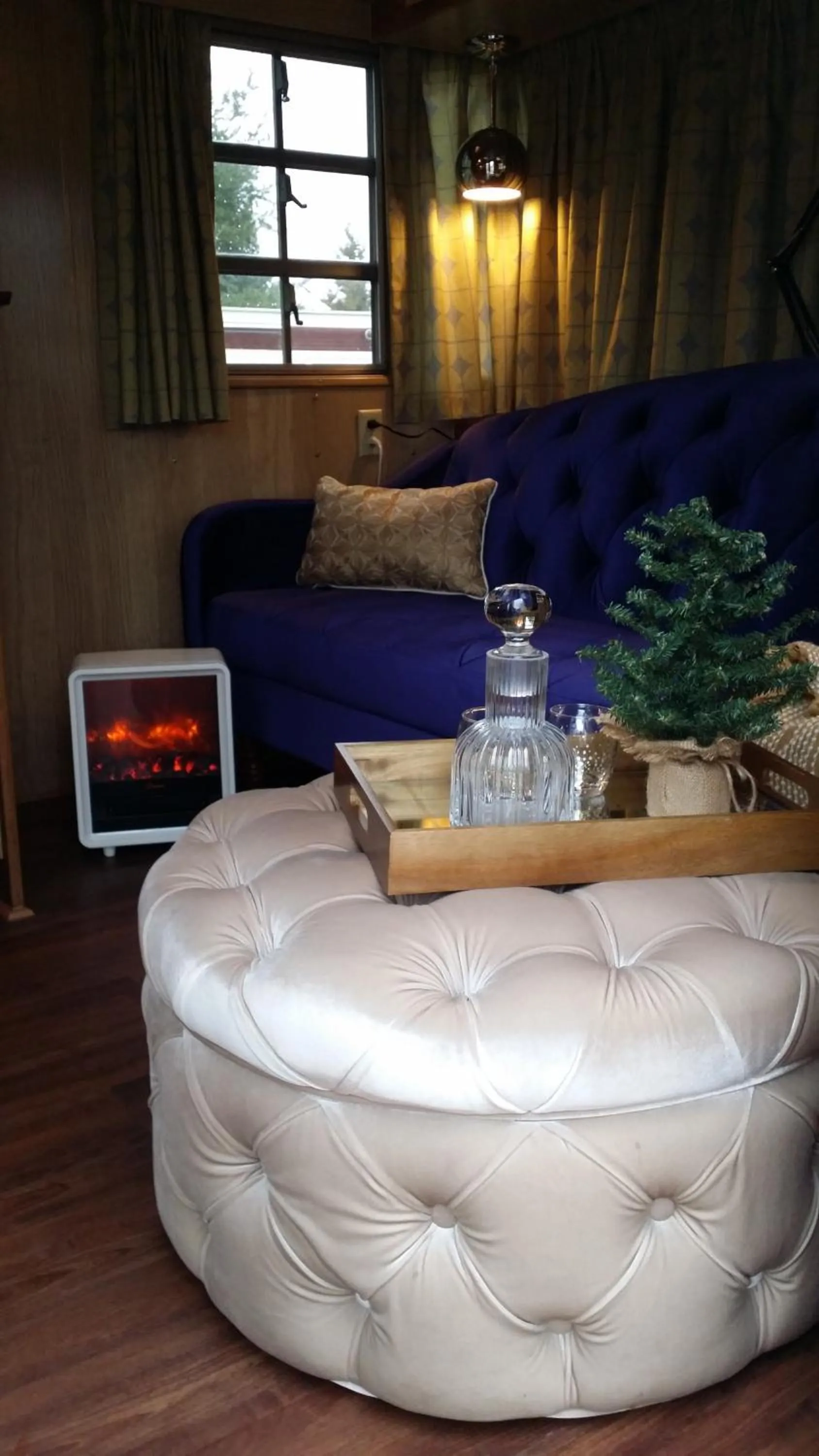 Seating area in The Vintages Trailer Resort