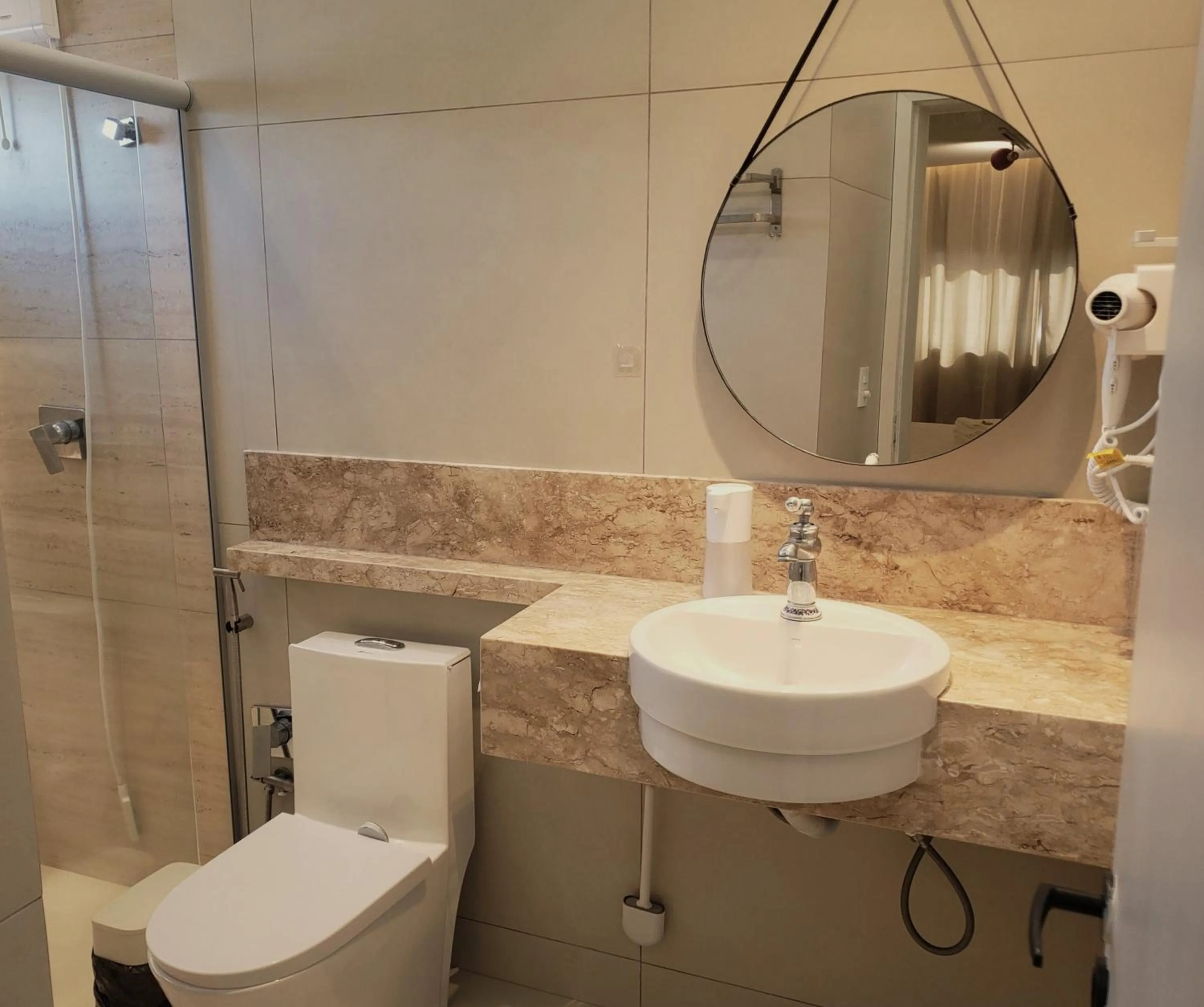 Shower in Apart-hotel Theotókos Flats