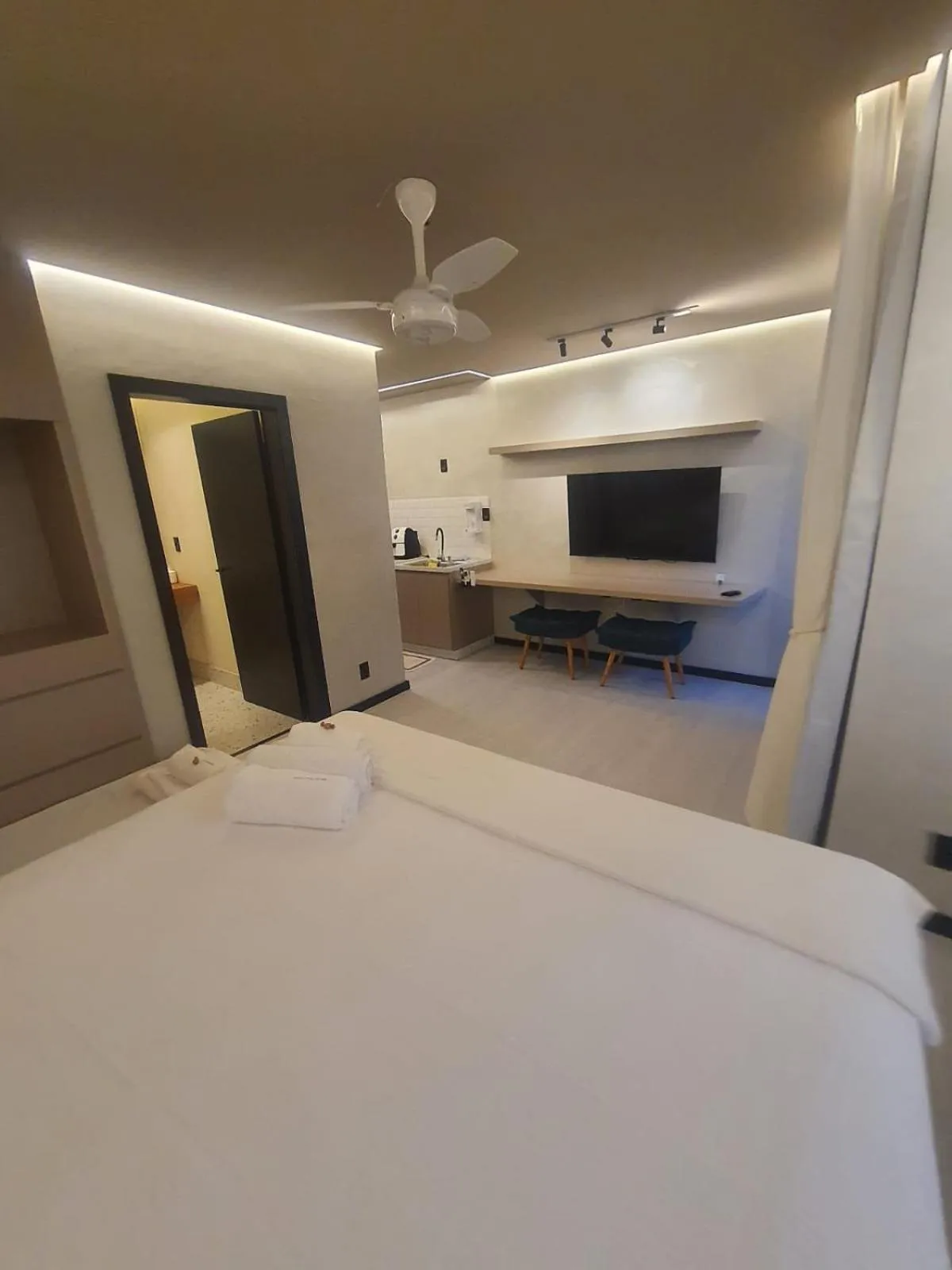 Bed in Apart-hotel Theotókos Flats