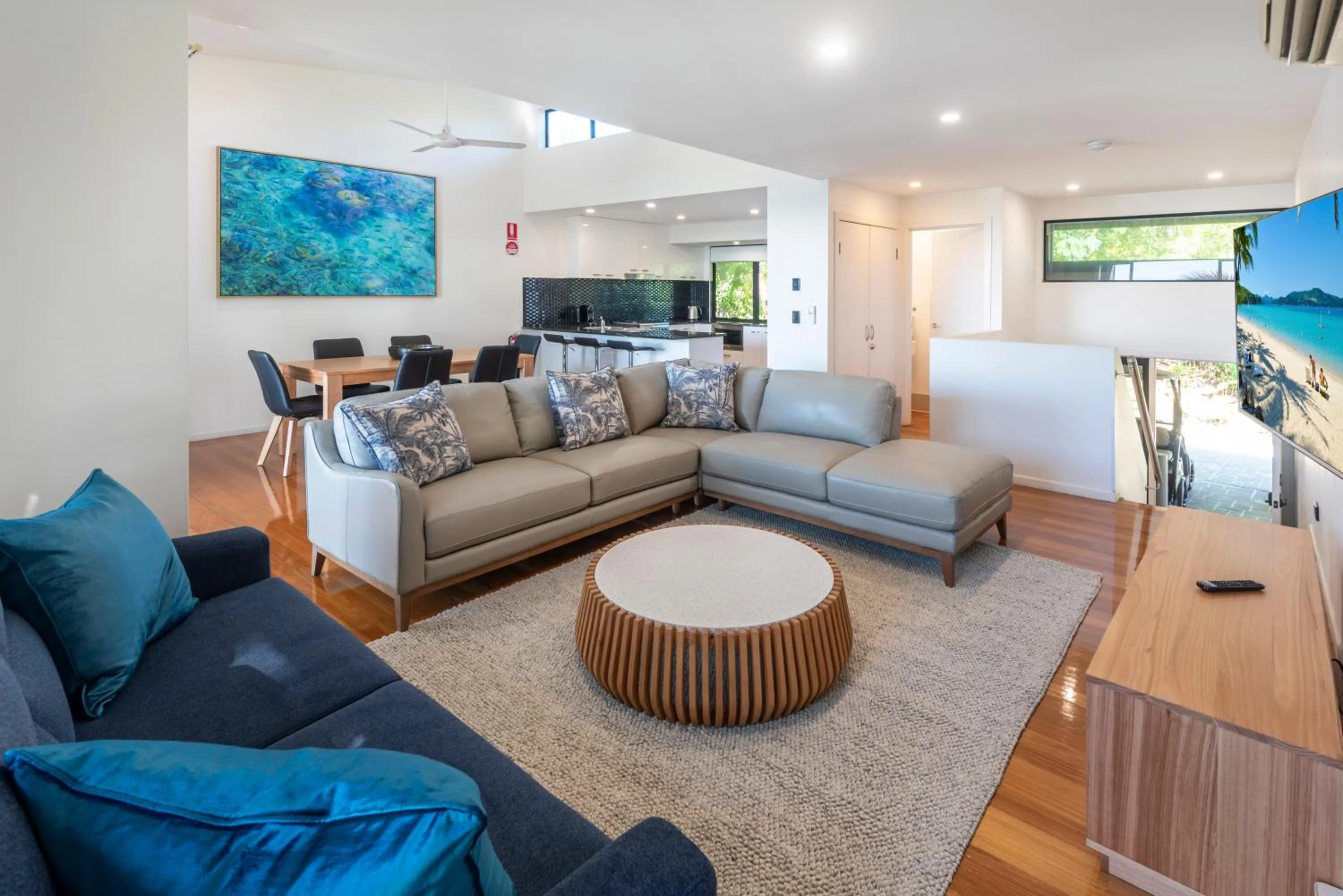 Living room in Pinnacle Apartments on Hamilton Island by HIHA