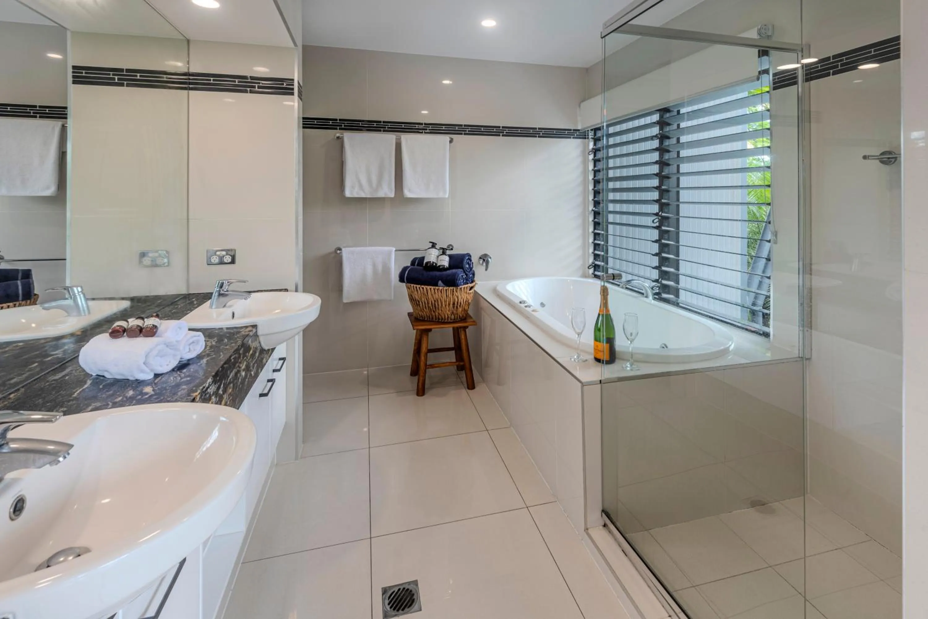 Bathroom in Pinnacle Apartments on Hamilton Island by HIHA