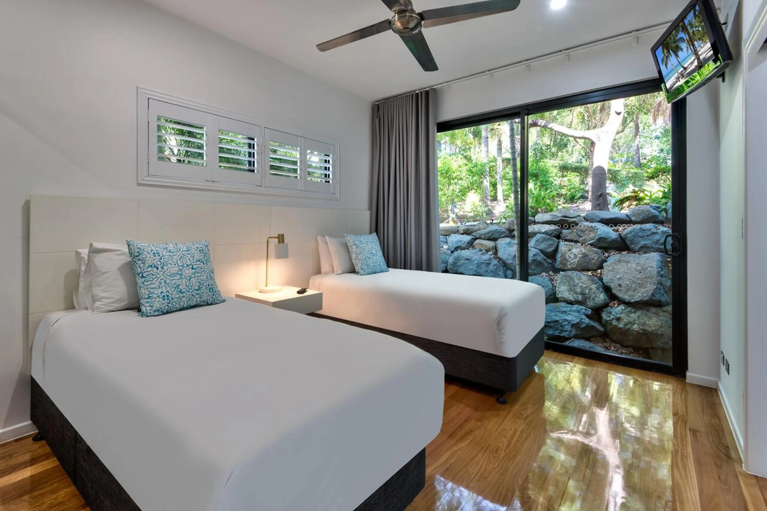 Bedroom, Bed in Pinnacle Apartments on Hamilton Island by HIHA