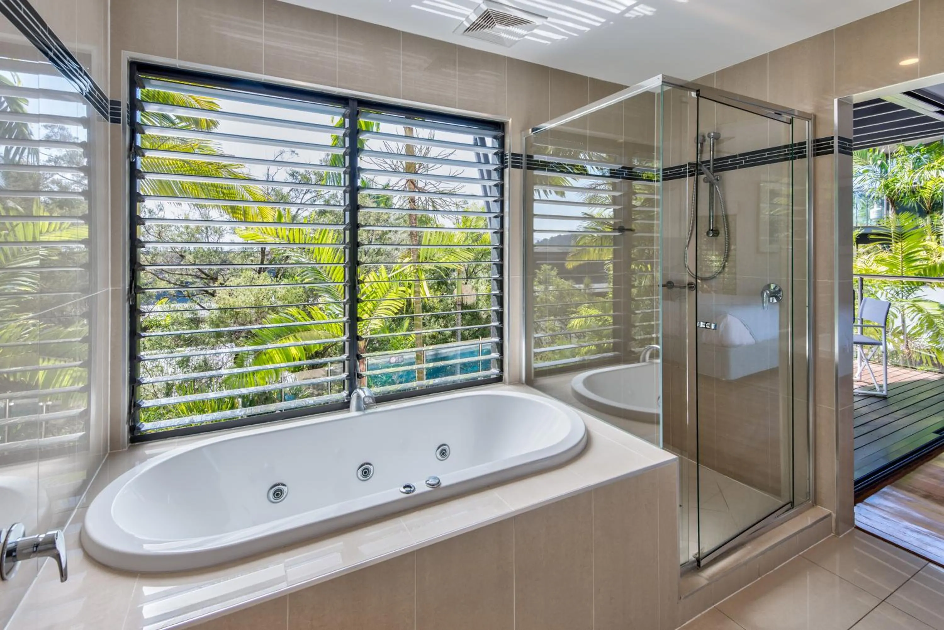 Bathroom in Pinnacle Apartments on Hamilton Island by HIHA
