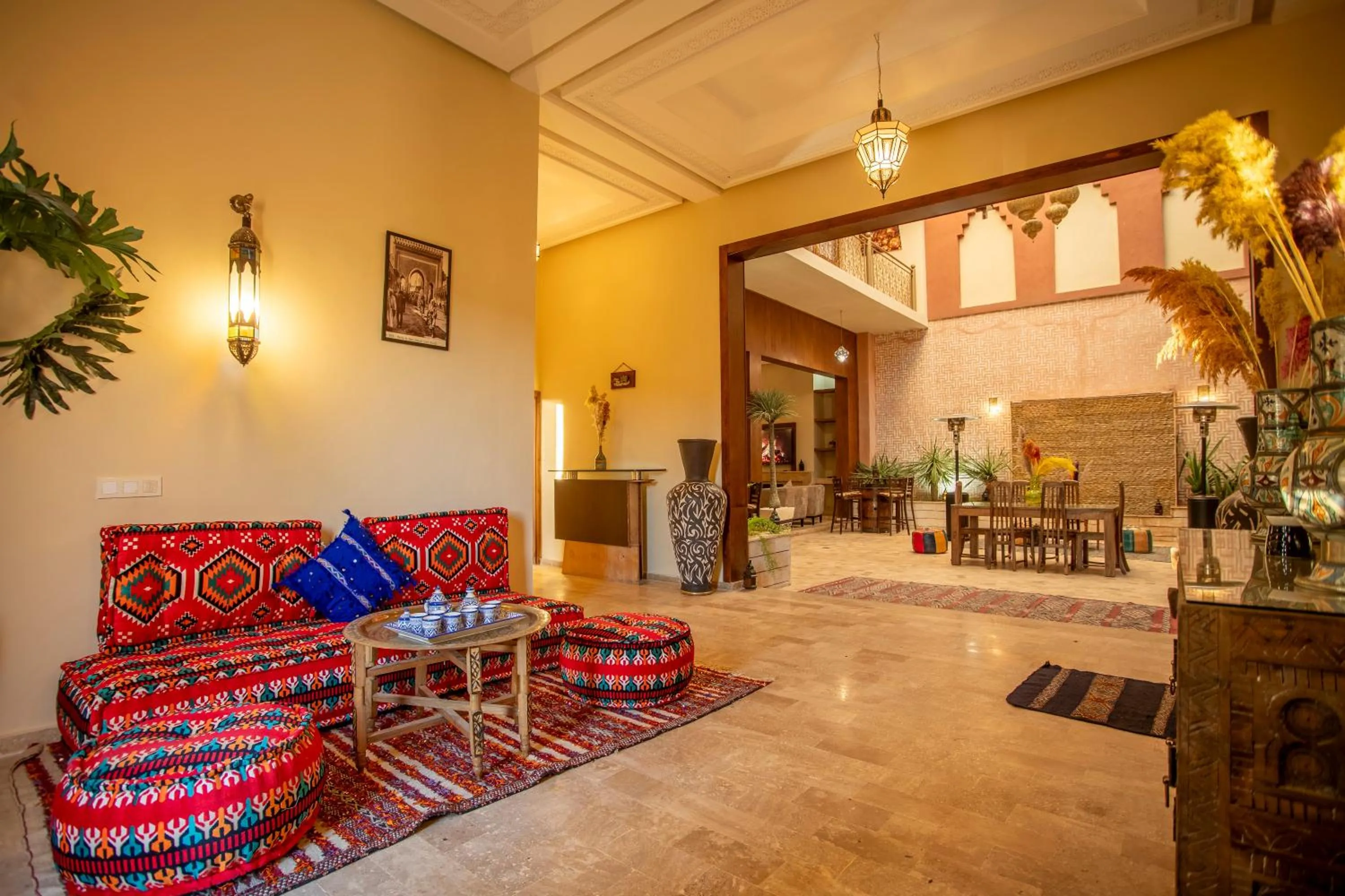 Seating area in Riad Azia