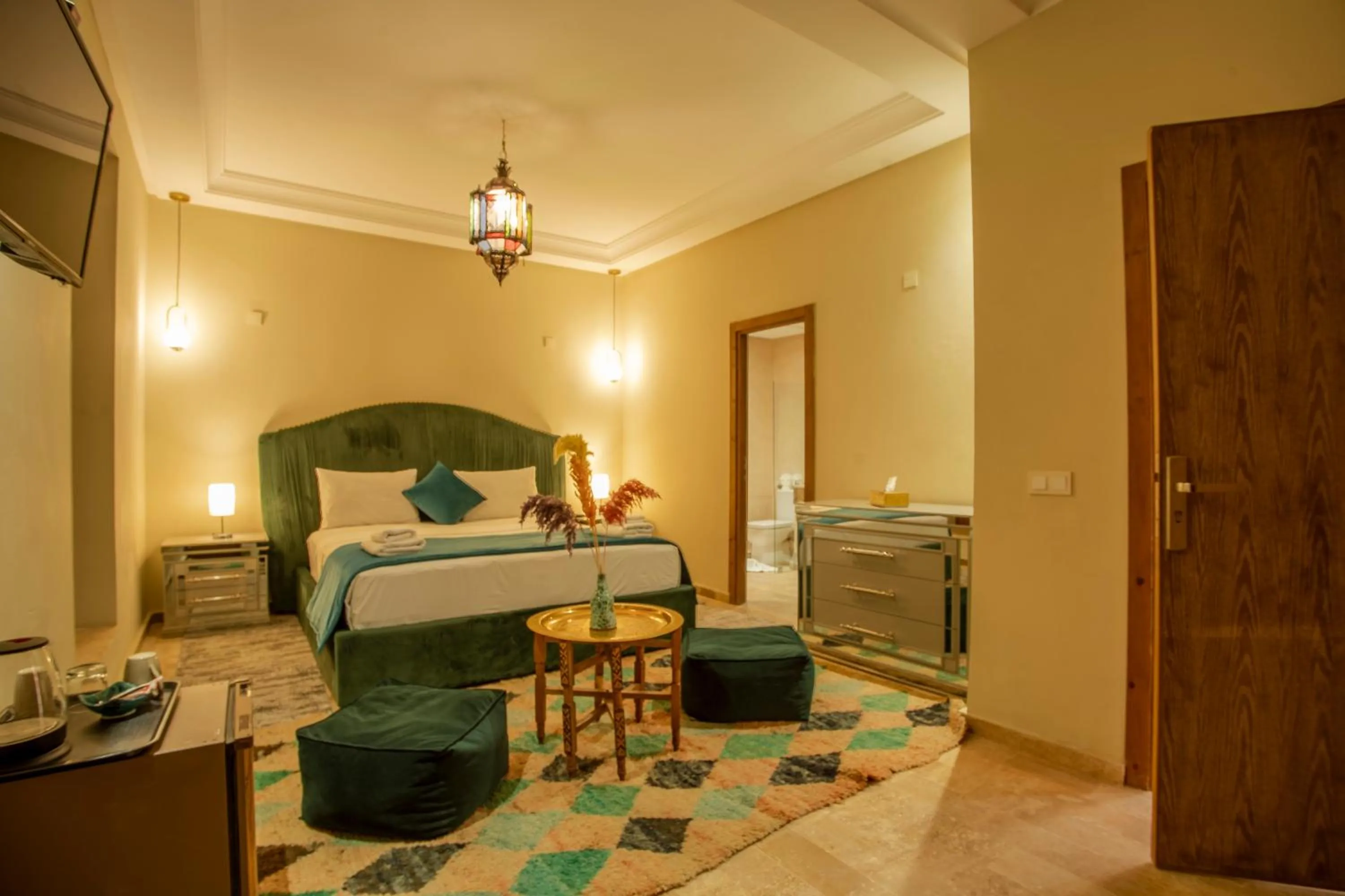 Bed in Riad Azia