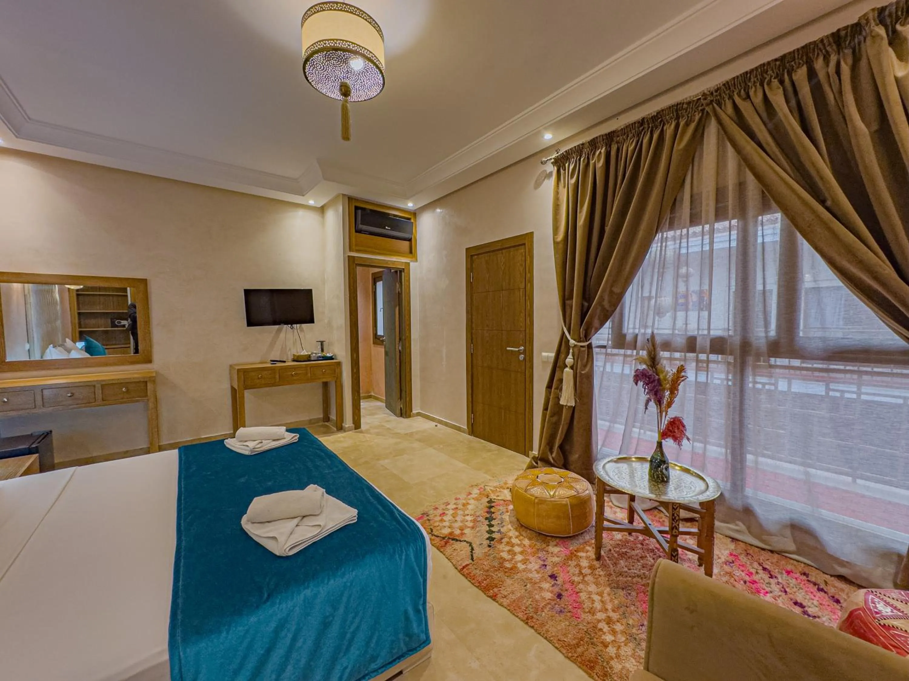 Bed in Riad Azia