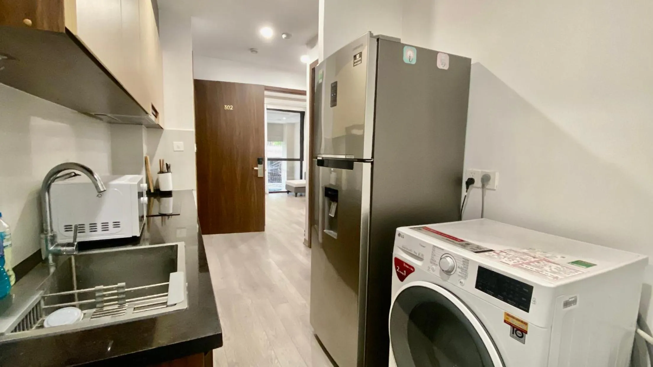 Kitchen or kitchenette in Wins Apartment