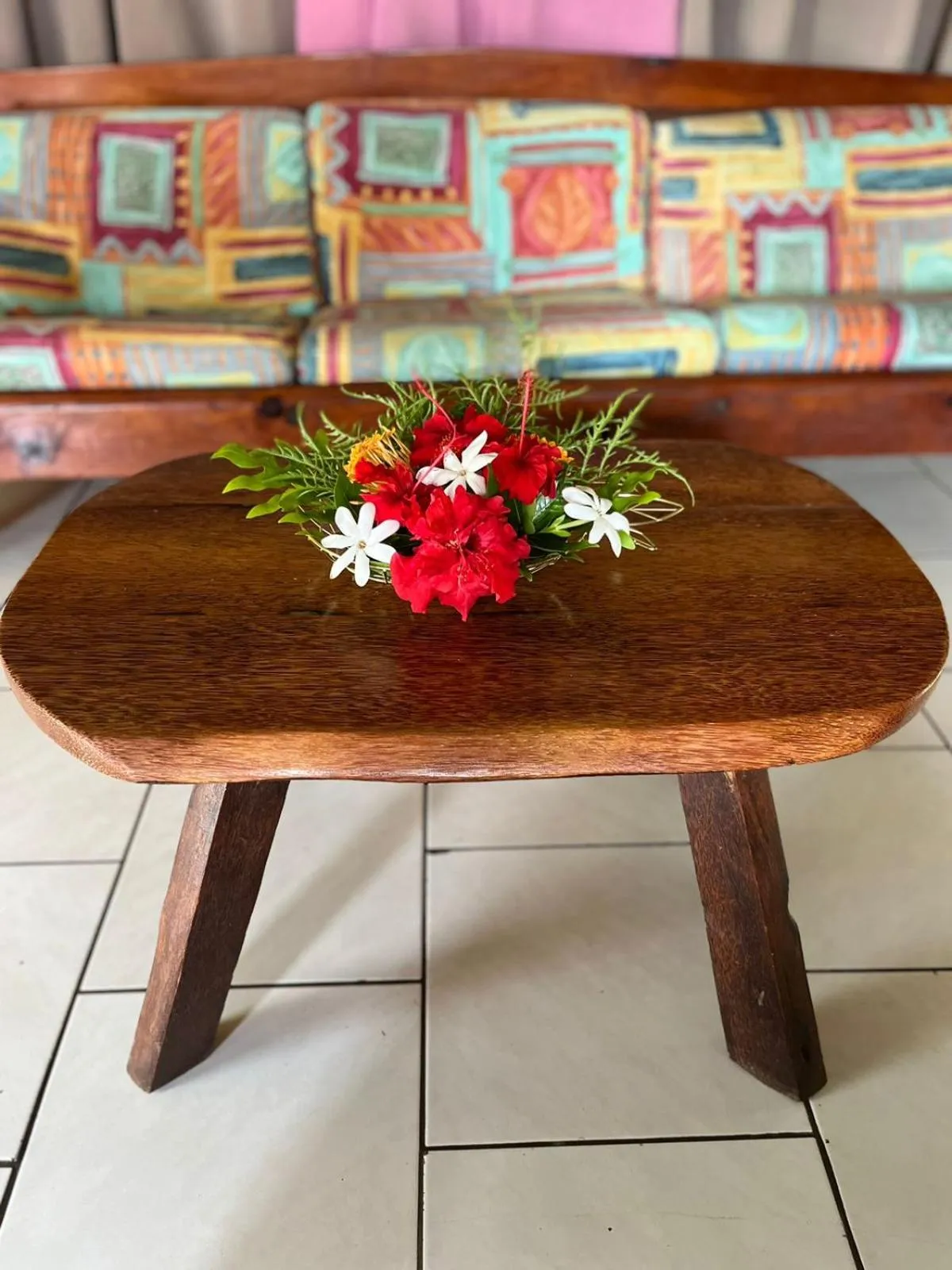 Living room in Pension Hibiscus Taha'a