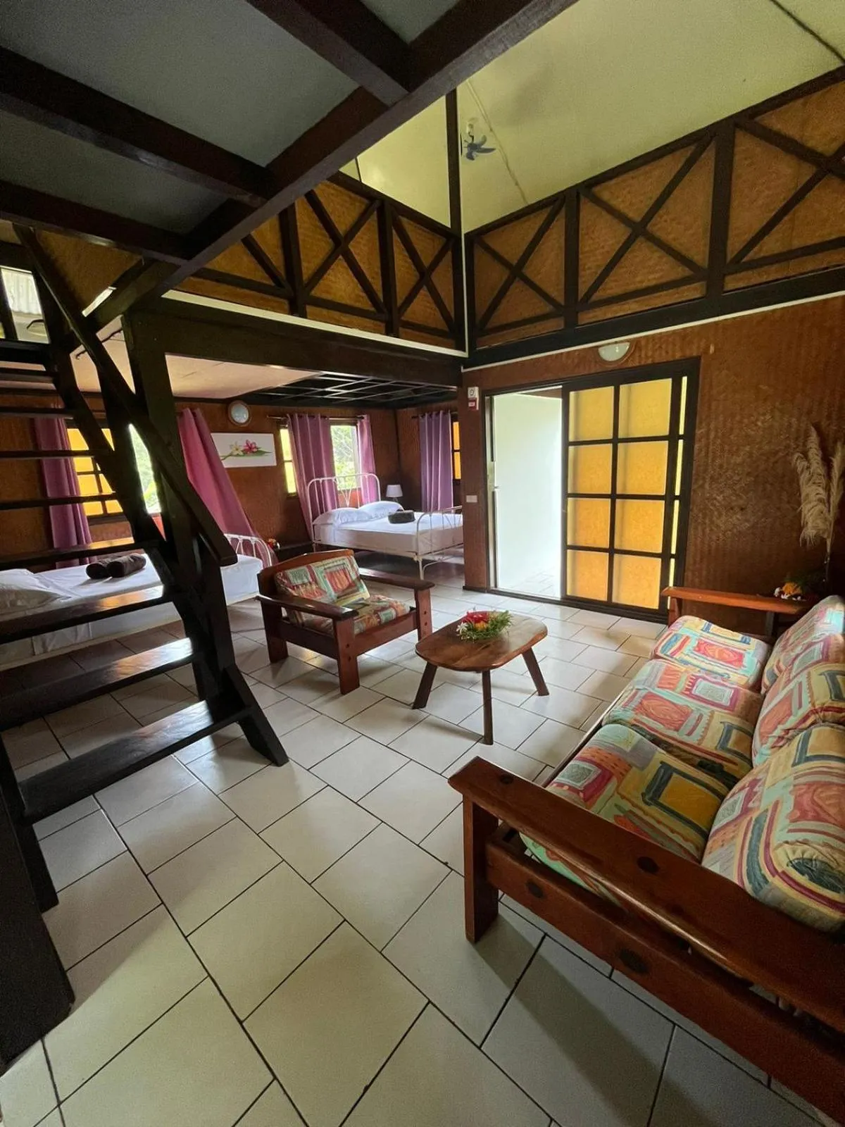 Bed in Pension Hibiscus Taha'a