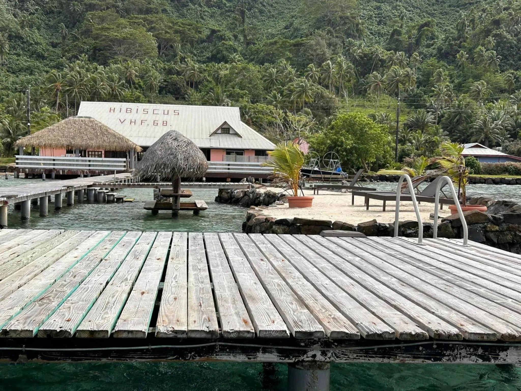 Balcony/Terrace in Pension Hibiscus Taha'a