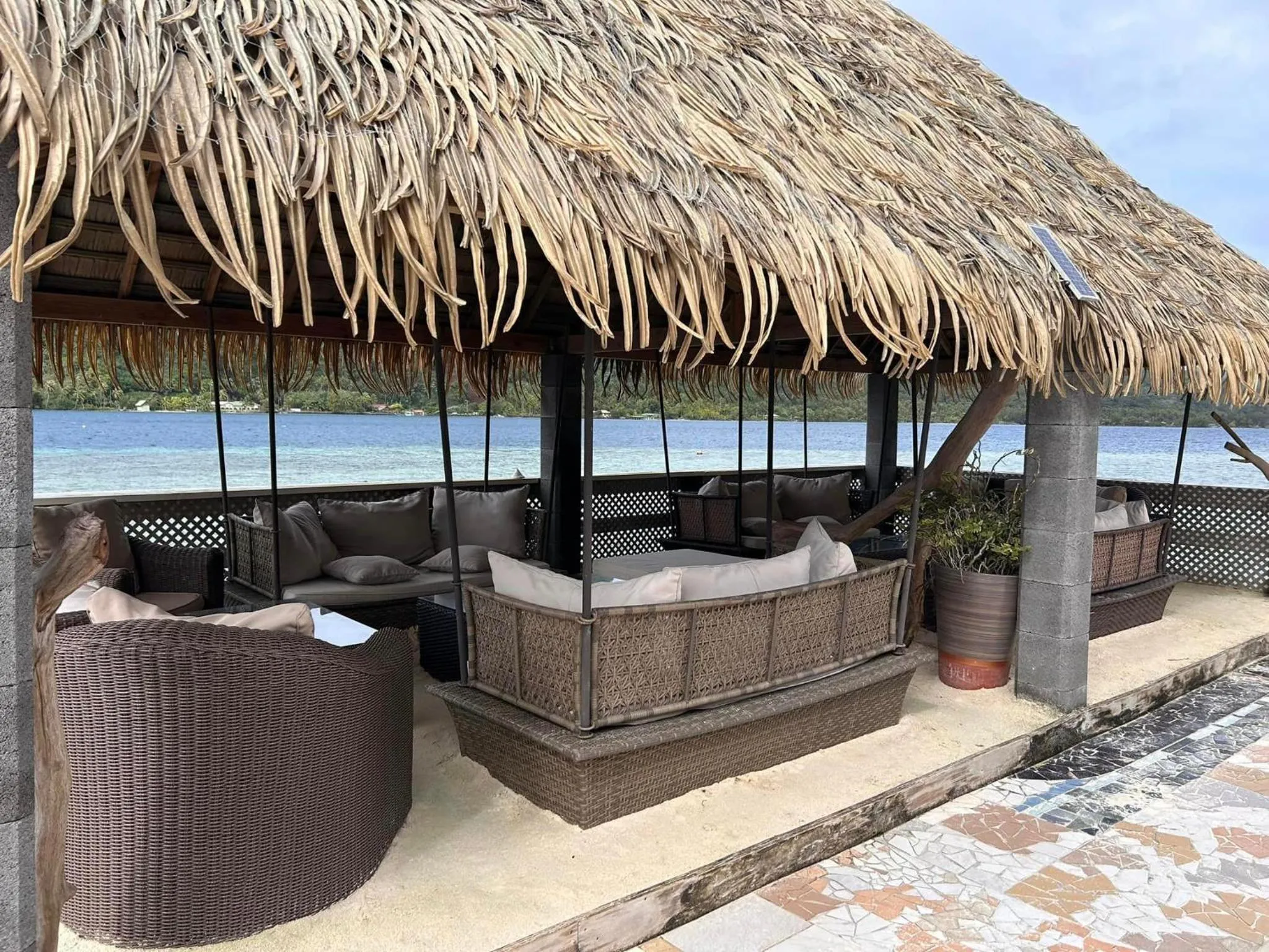 Balcony/Terrace in Pension Hibiscus Taha'a