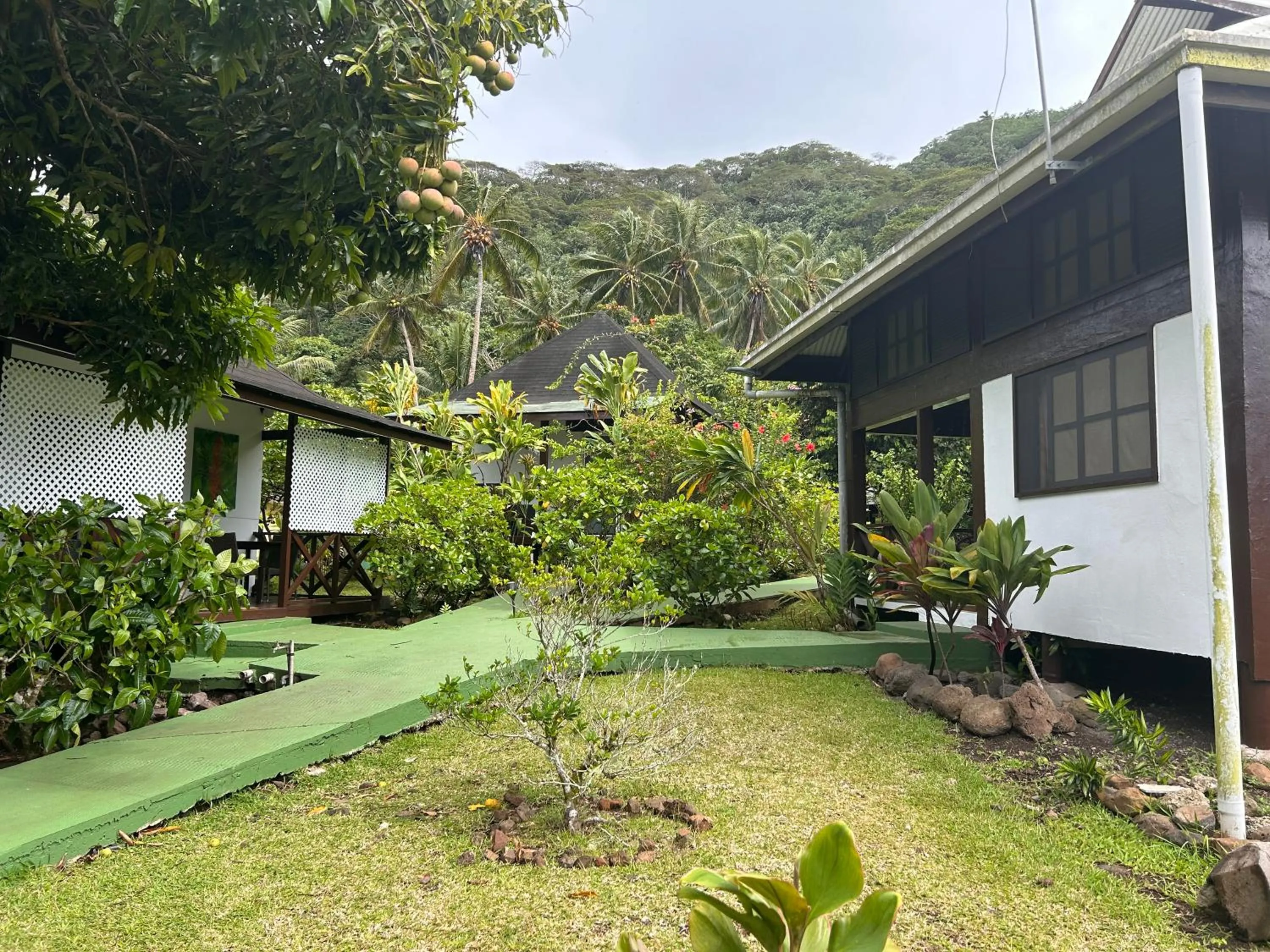Garden view in Pension Hibiscus Taha'a