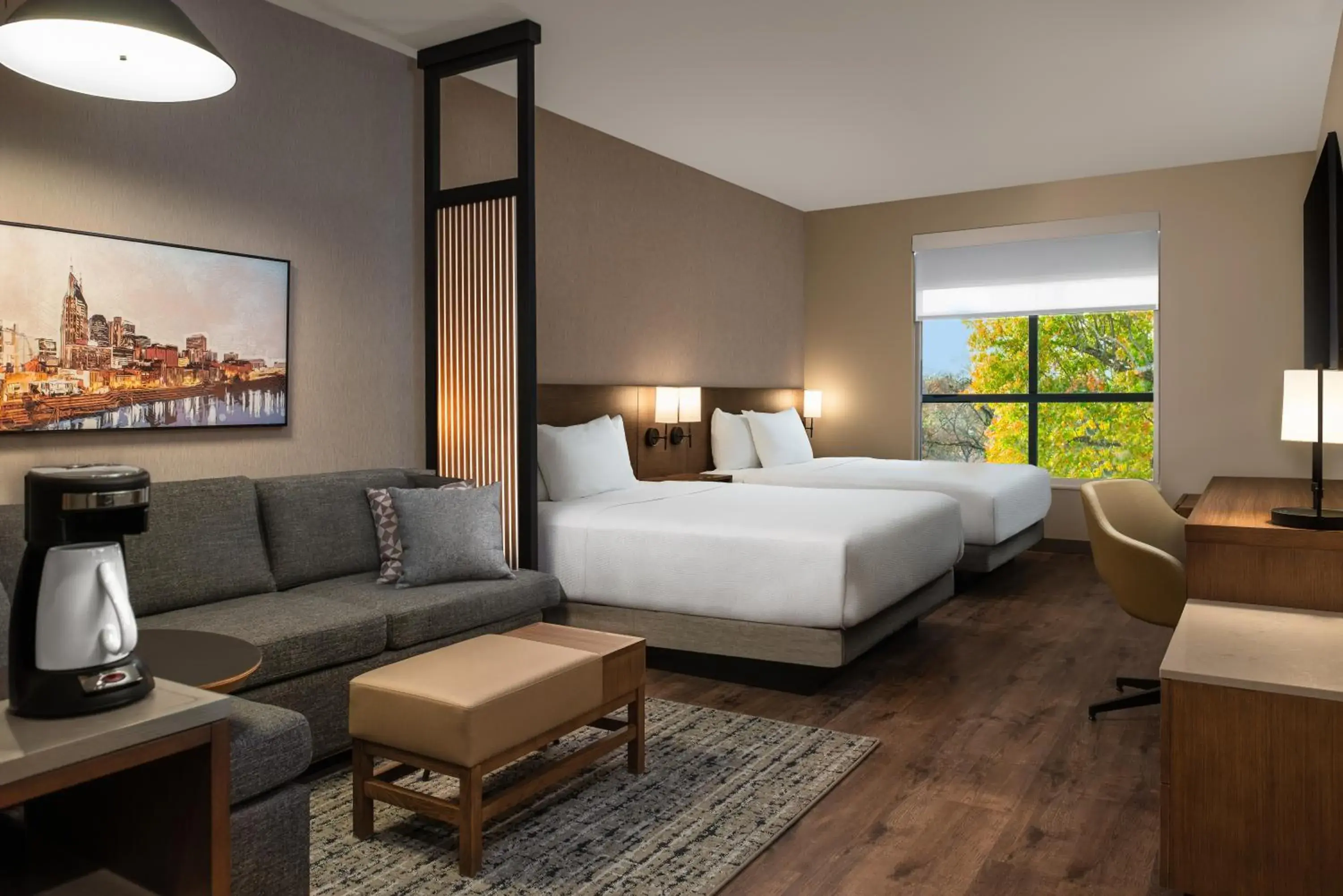 Queen Room with Two Queen Beds, Sofa Bed and Roll-in Shower - Disability Access in Hyatt Place Nashville/Green Hills Queen Room with Two Queen Beds, Sofa Bed and Roll-in Shower - Disability Access in Hyatt Place Nashville/Green Hills
