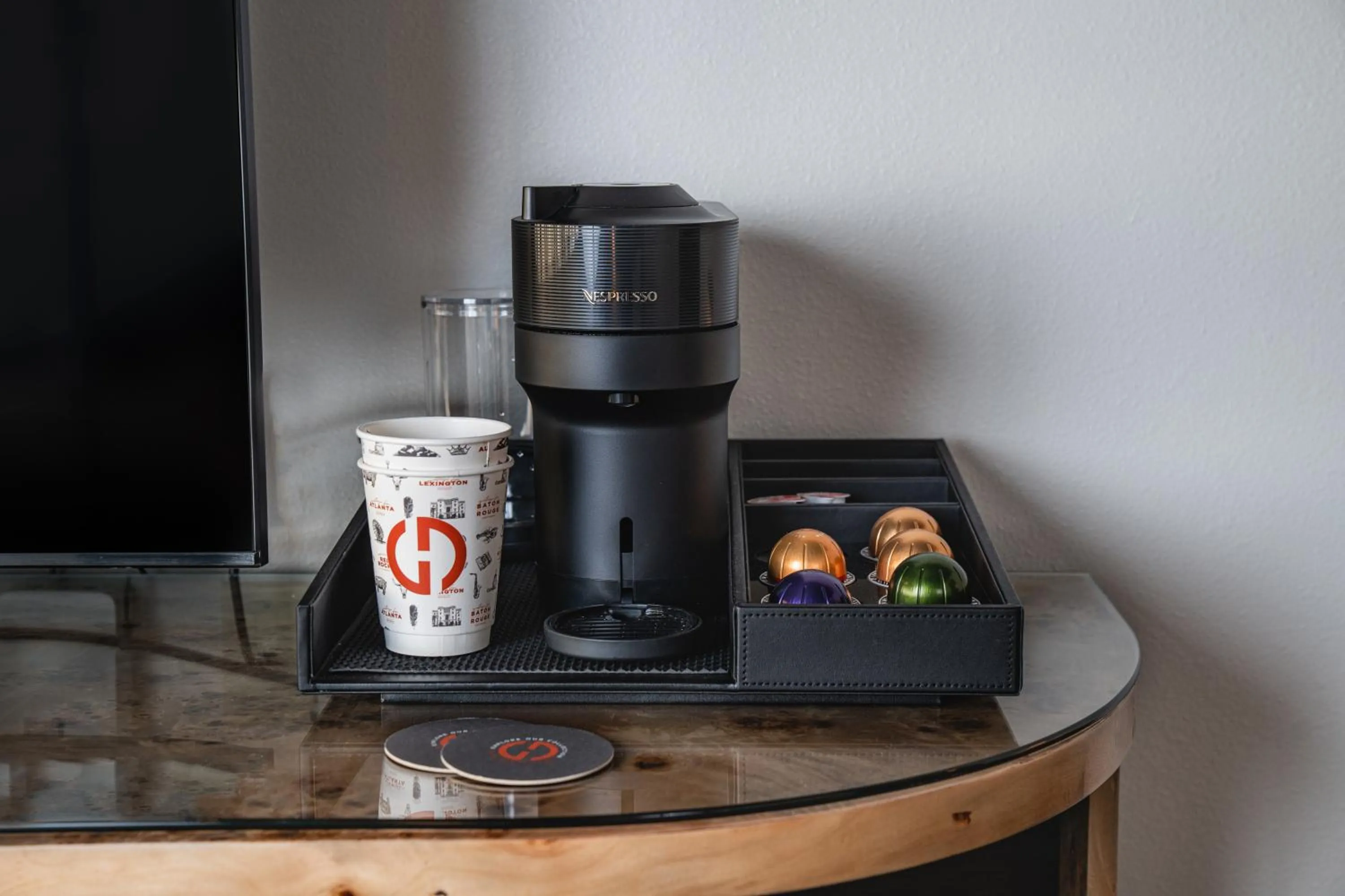 Coffee/tea facilities in Origin Baton Rouge, a Wyndham Hotel