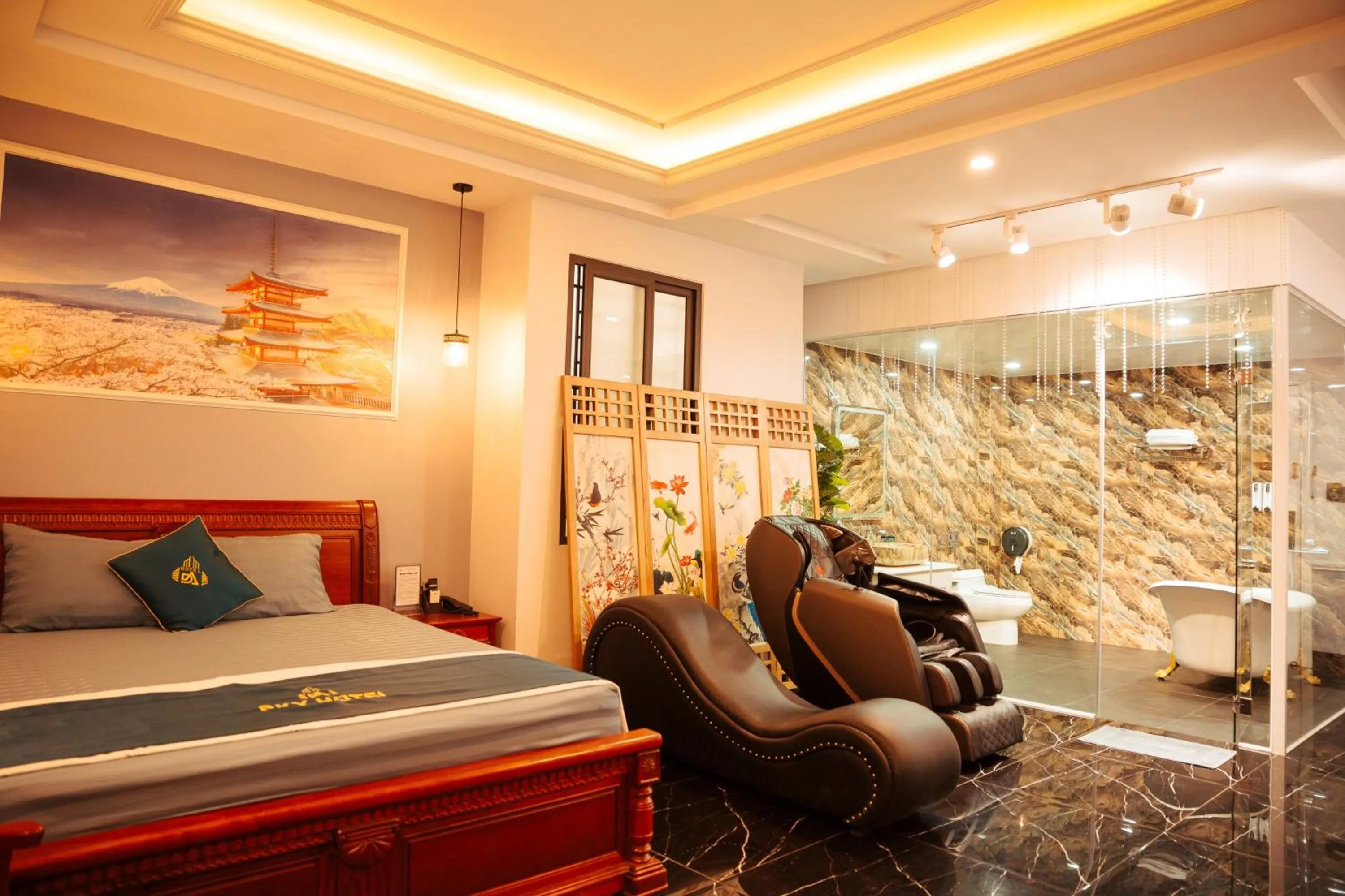 Bedroom, Bed in Sky Hotel Bắc Giang