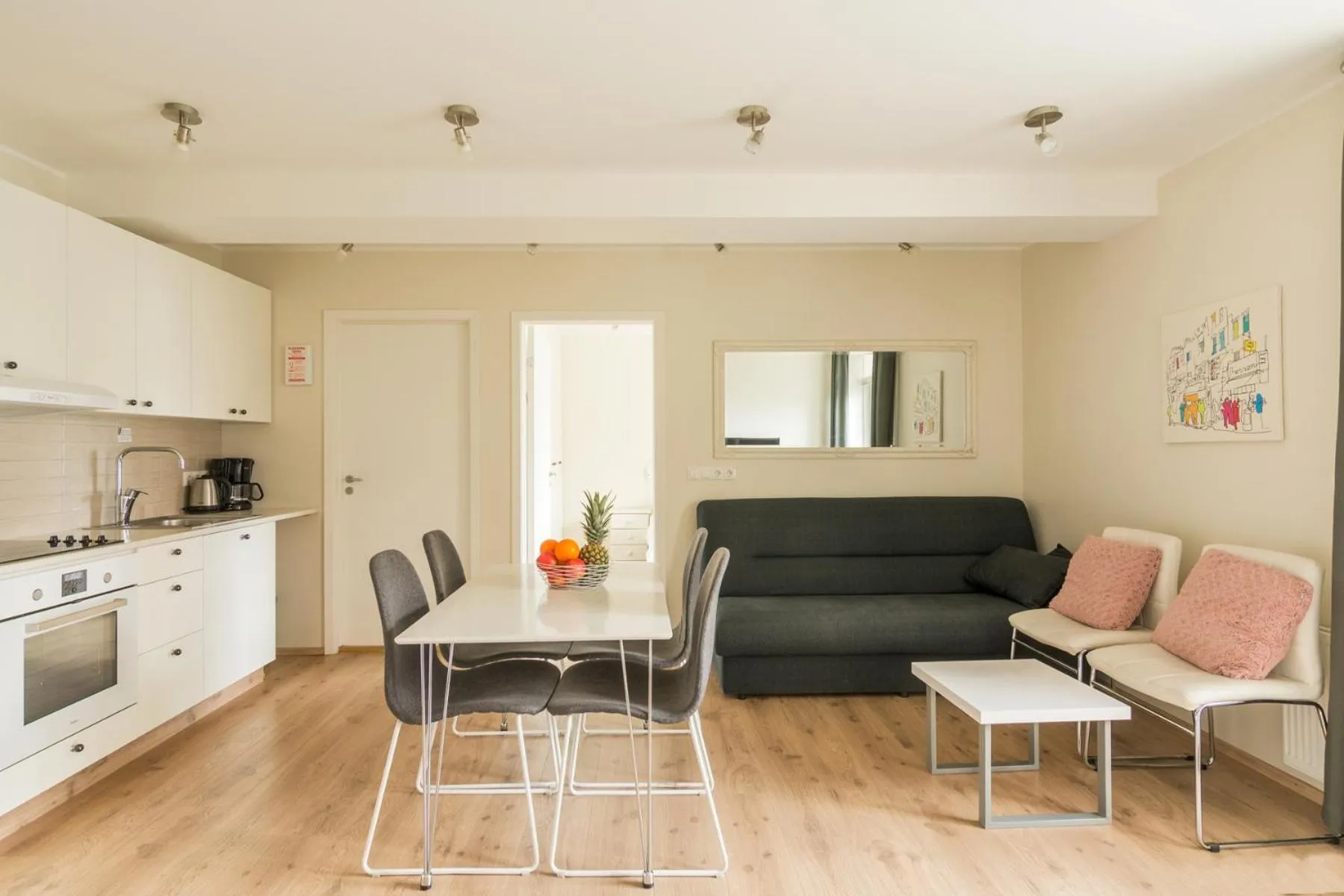 Living room in Acco Town Square Apartments