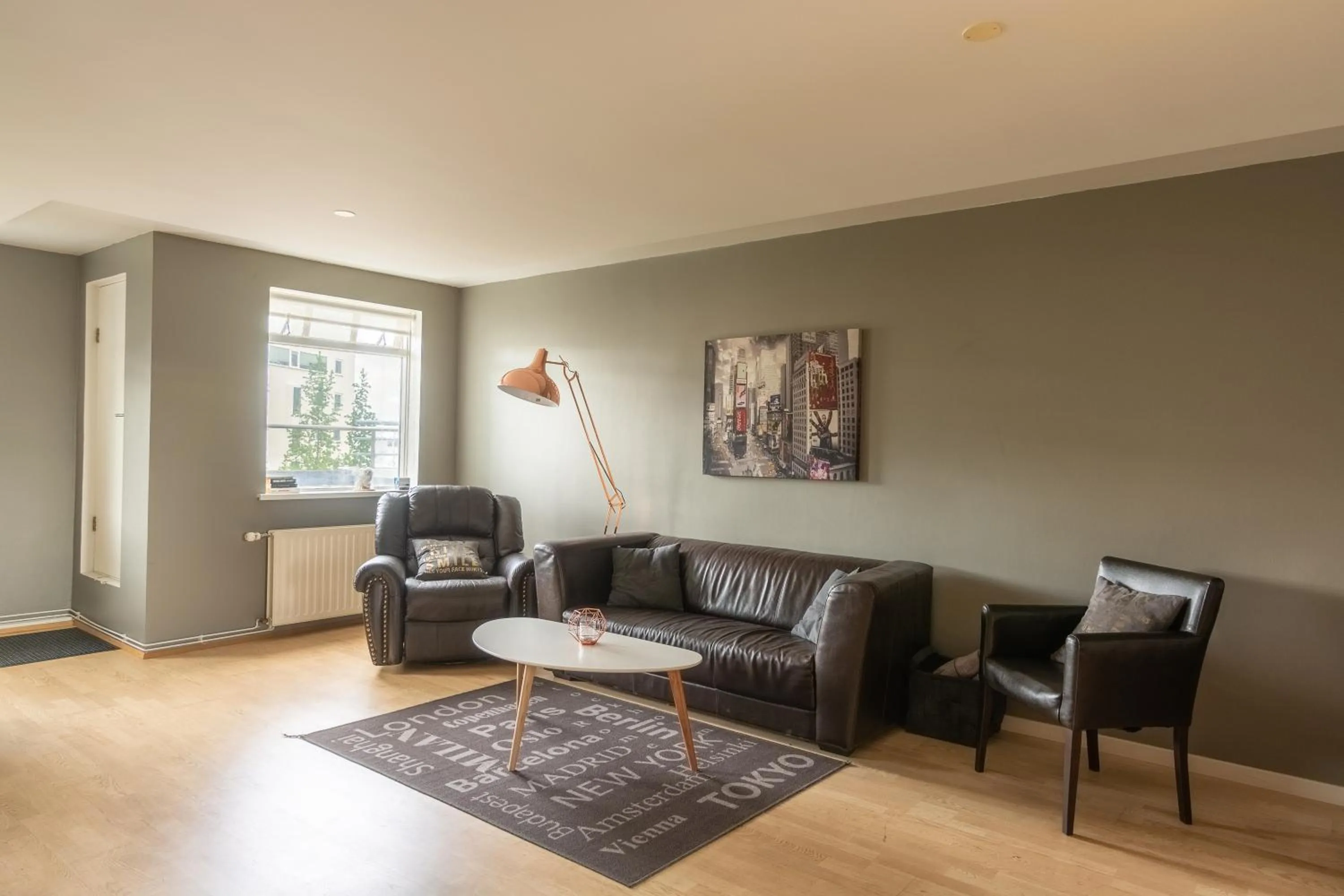 Living room in Acco Town Square Apartments