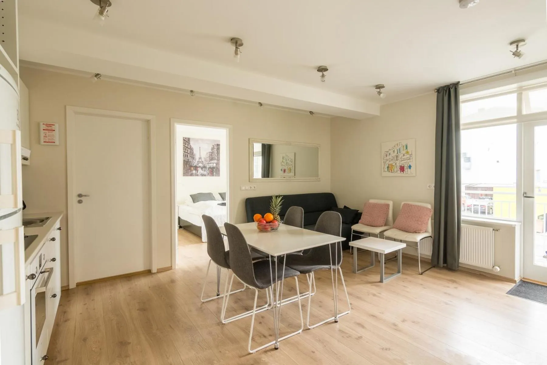 Living room in Acco Town Square Apartments