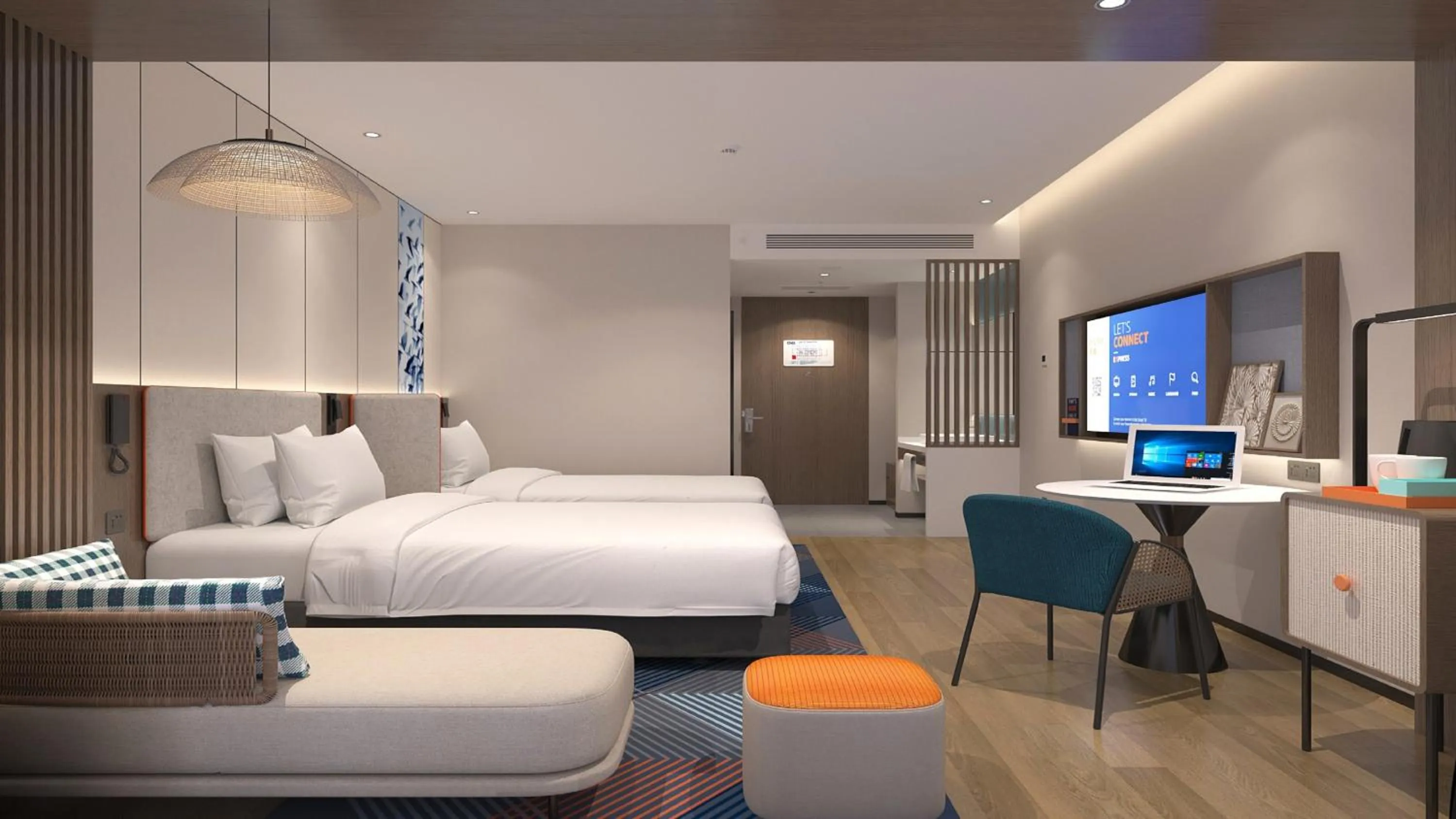 Photo of the whole room, Bed in Holiday Inn Express Yuhuan Wetland Park by IHG