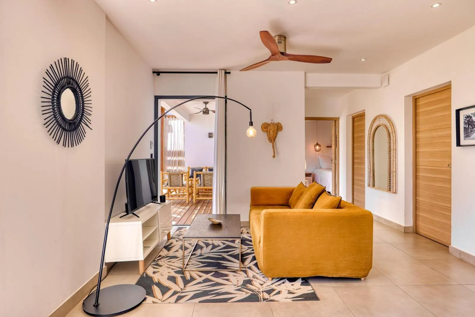 Living room in Le Moma by the ocean