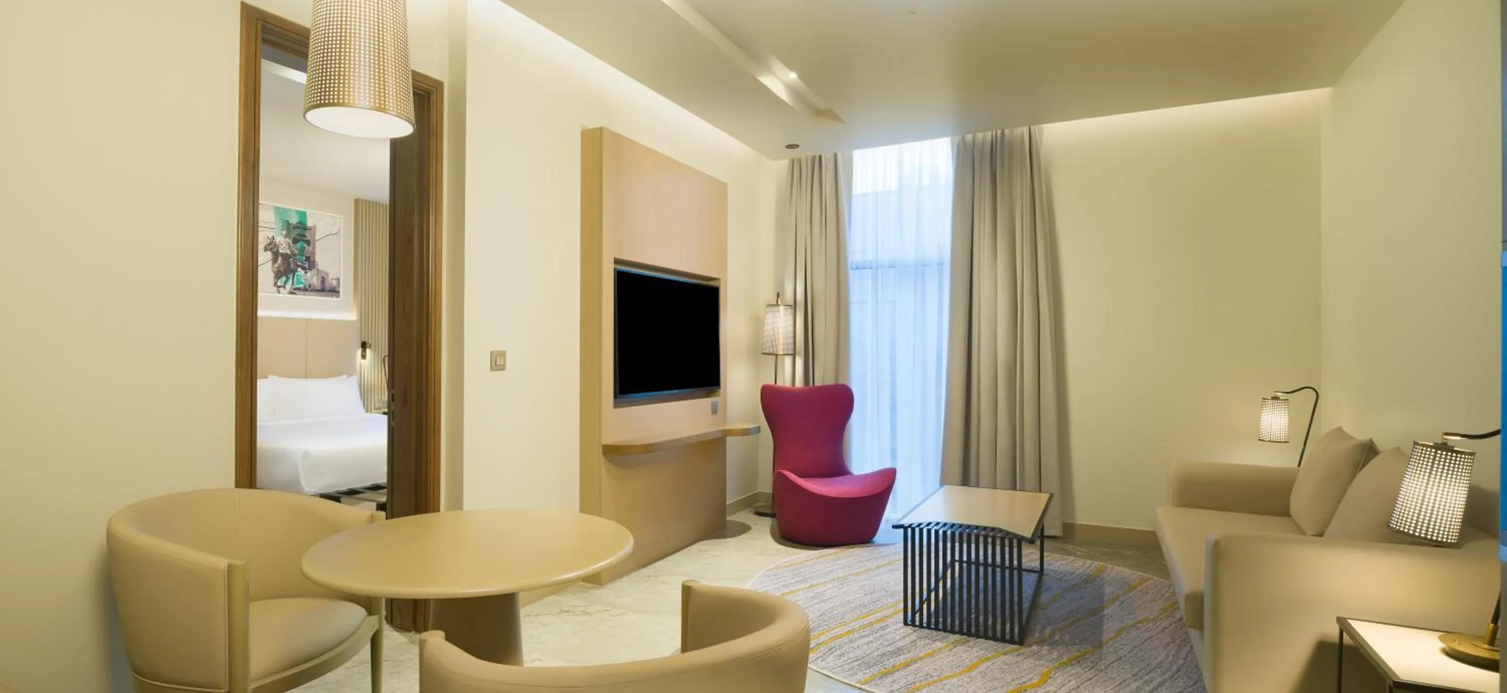 TV and multimedia, Bed in IntercityHotel Bawshar Muscat