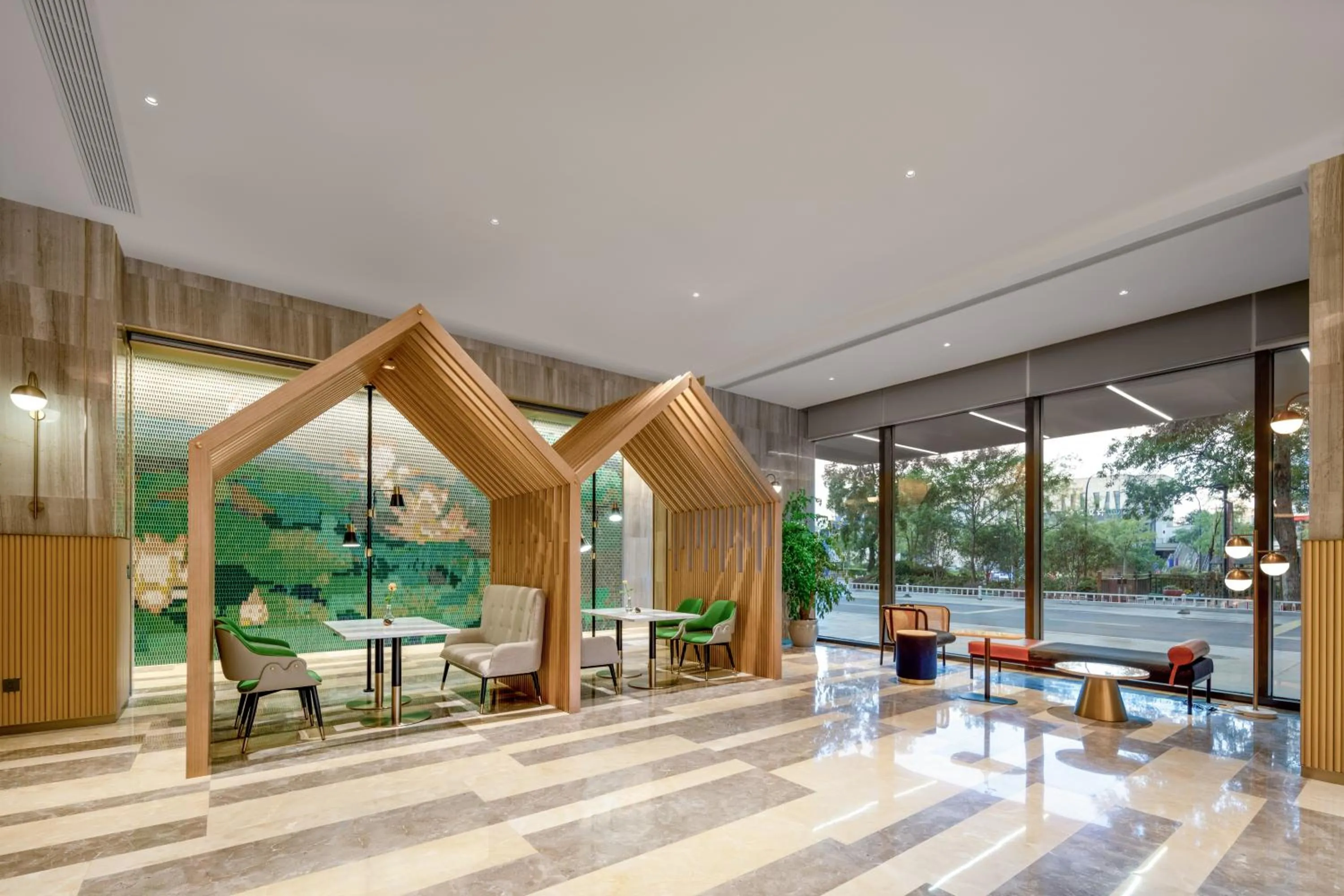 Communal lounge/ TV room in Hilton Garden Inn Nantong Haohe Scenic Area