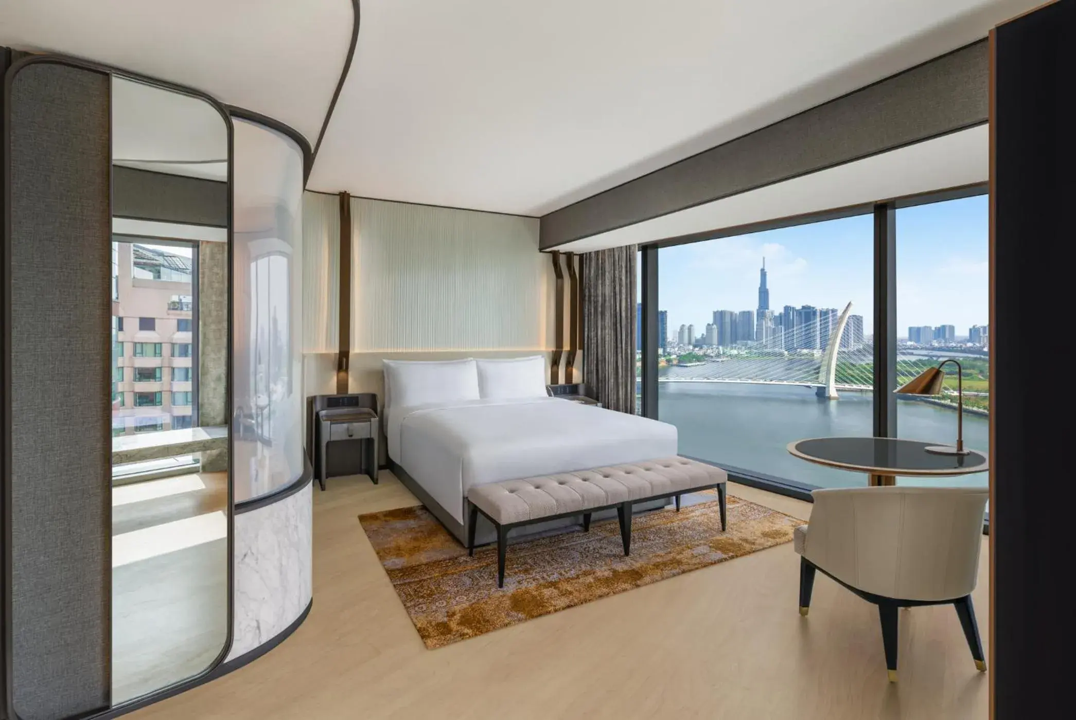 Deluxe Corner King Suite with River View in Hilton Saigon Deluxe Corner King Suite with River View in Hilton Saigon