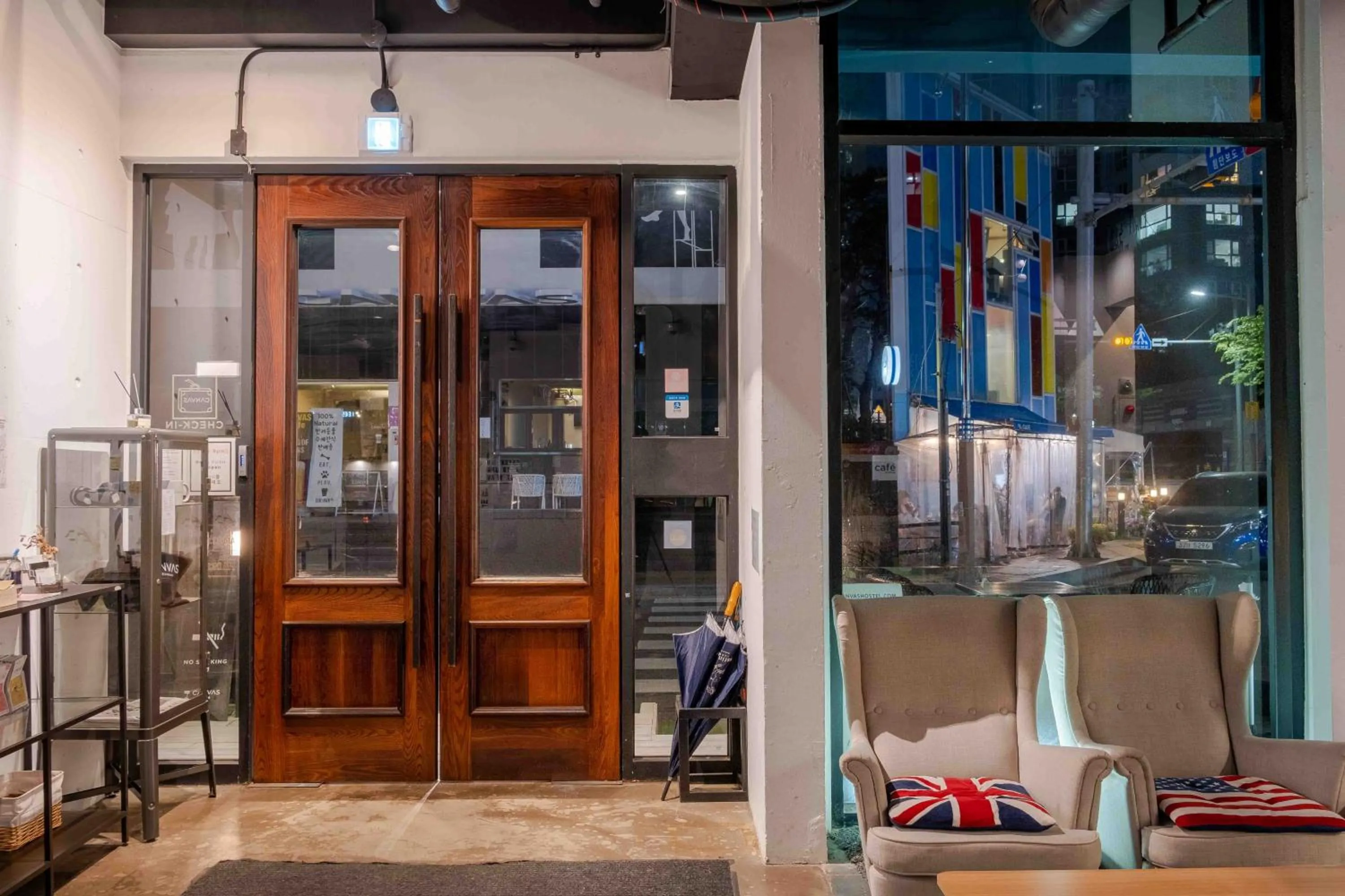 Facade/entrance in CANVAS BLACK Guesthouse