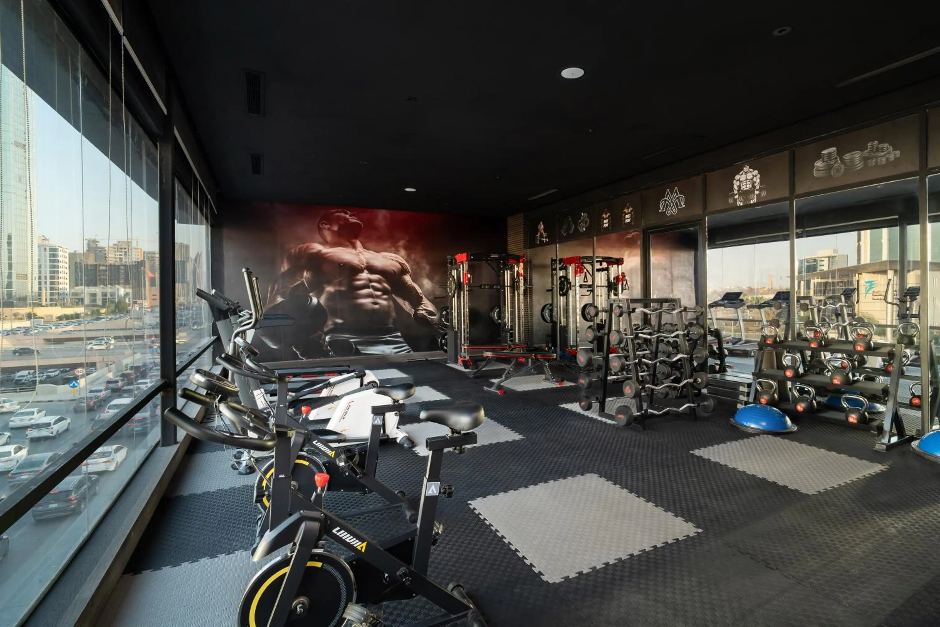 Fitness centre/facilities in Msharef Almoden hotel