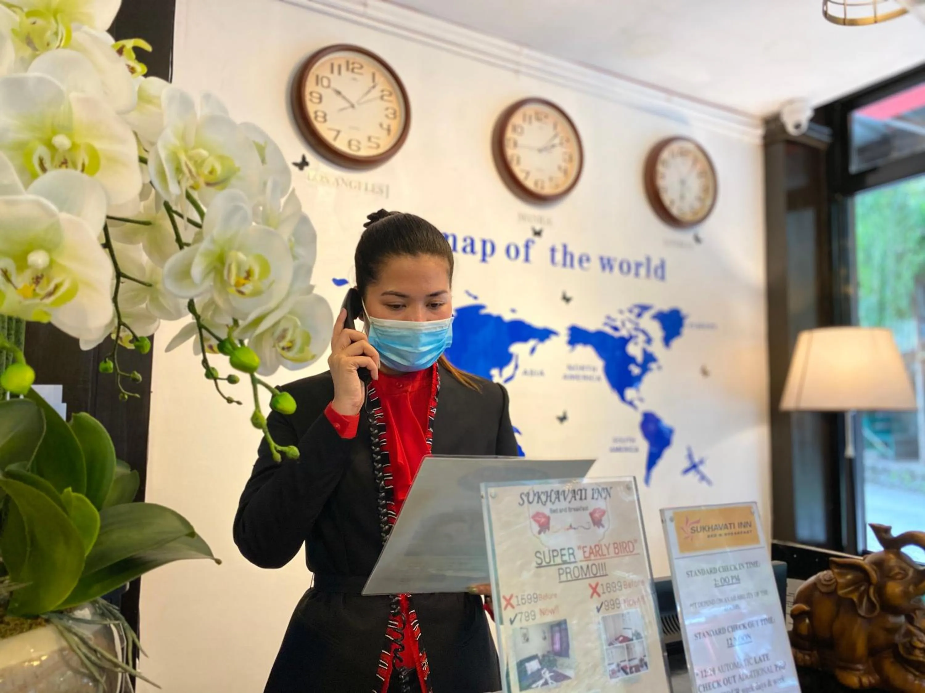 Lobby or reception in Sukhavati Inn