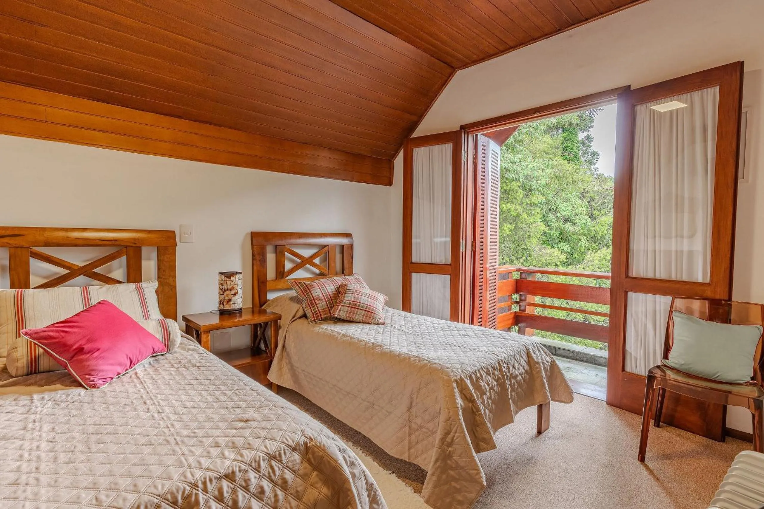 Bed in Lindo Apartamento próximo ao centro do Capivari