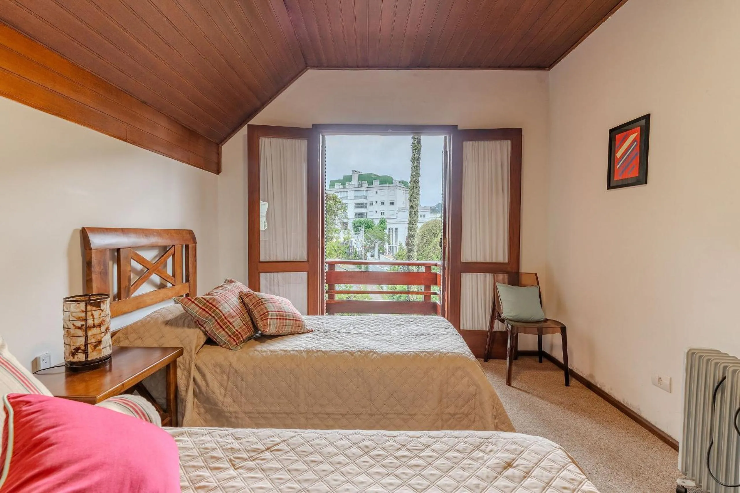 Bed in Lindo Apartamento próximo ao centro do Capivari