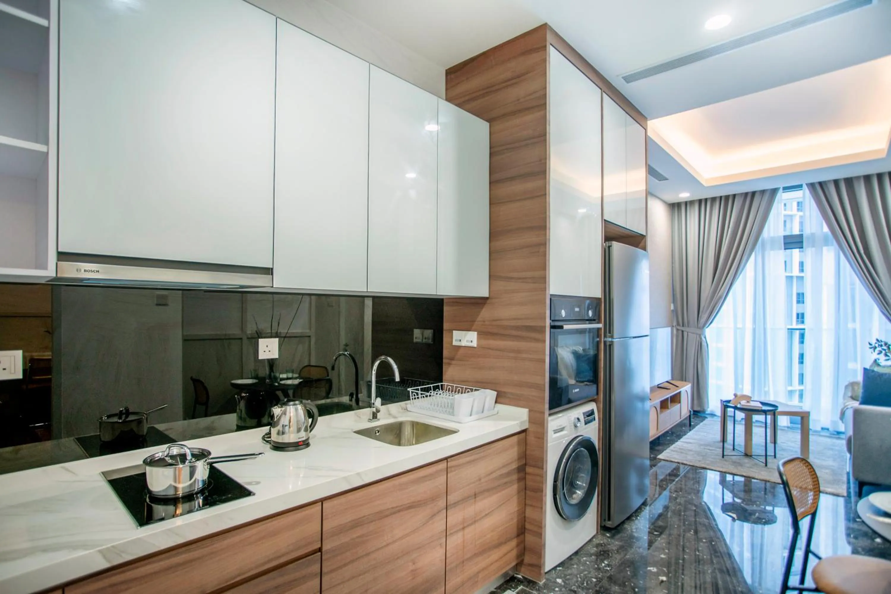 Kitchen or kitchenette in Royce Residence KLCC by Cobnb