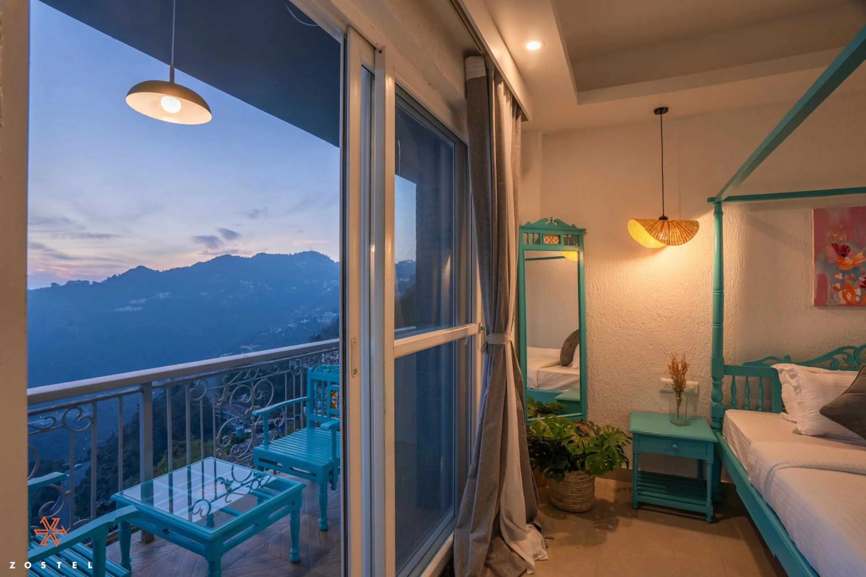Balcony/Terrace, Bed in Zostel Mussoorie (Mall Road)