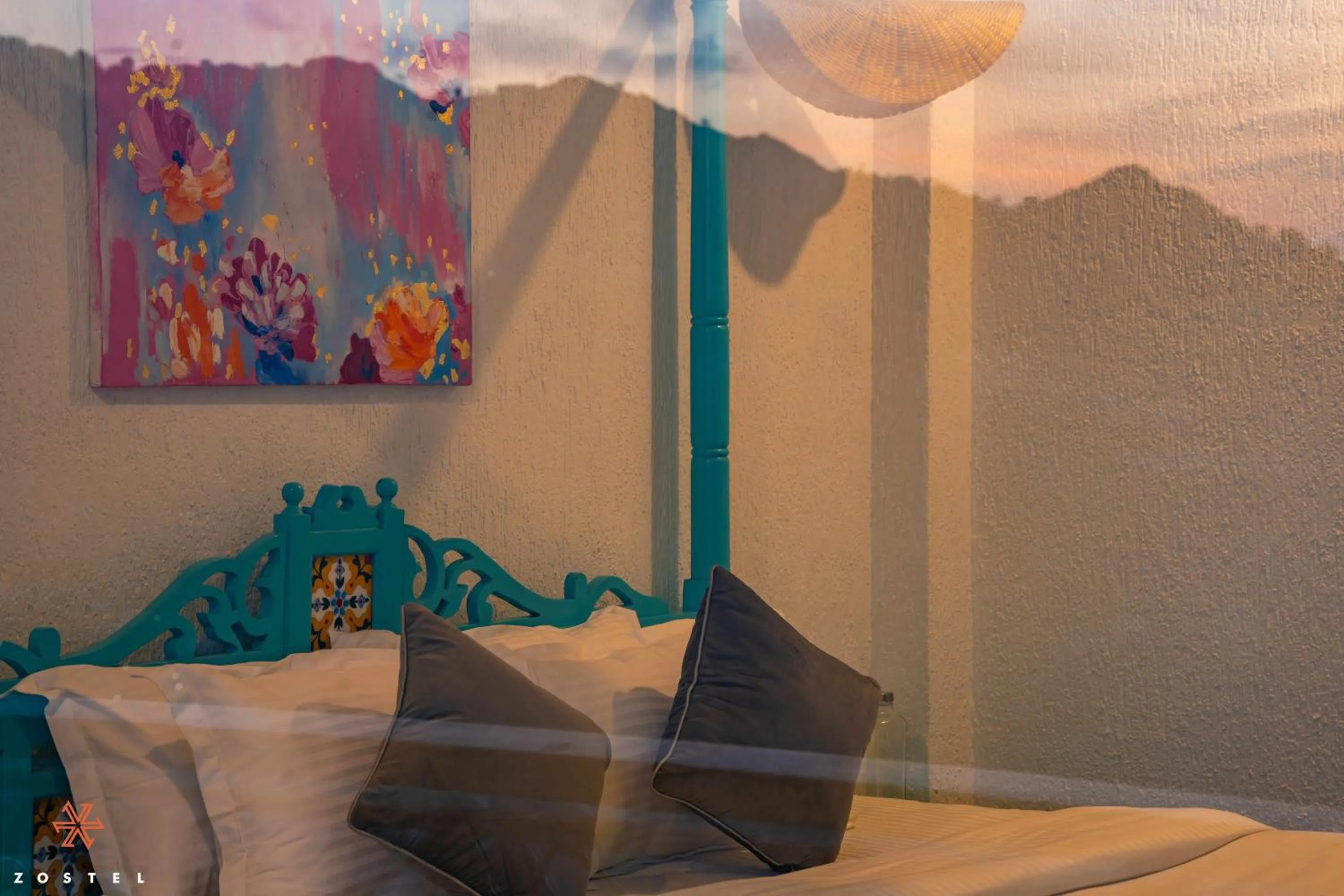 Decorative detail in Zostel Mussoorie (Mall Road)