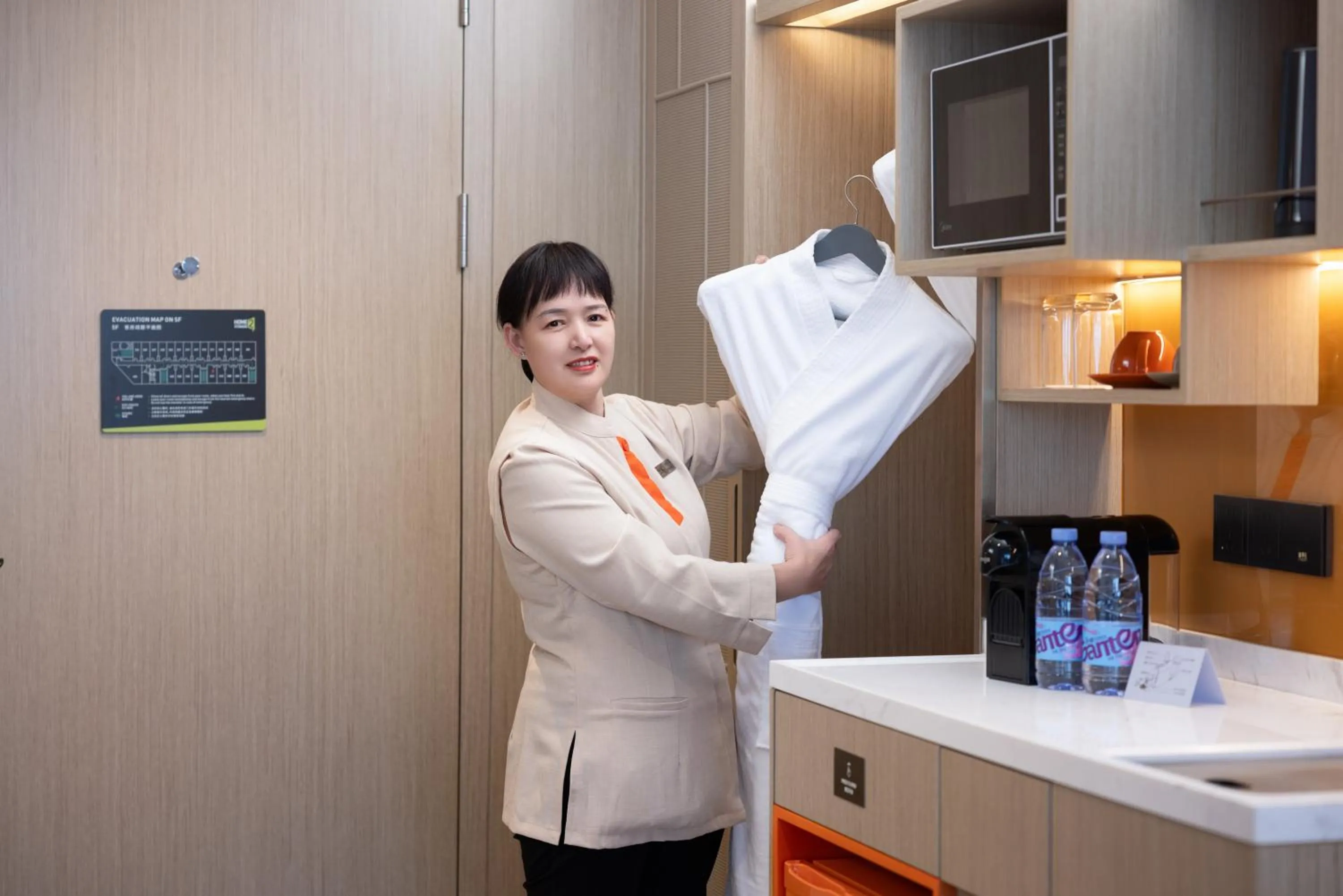 Staff in Home2 Suites By Hilton Hotel Guangzhou Baiyun International Airport Branch - Free Shuttle Bus to Guangzhou Baiyun International Airport & Free Deliver Service to Canton Fair Complex During Canton Fair Period
