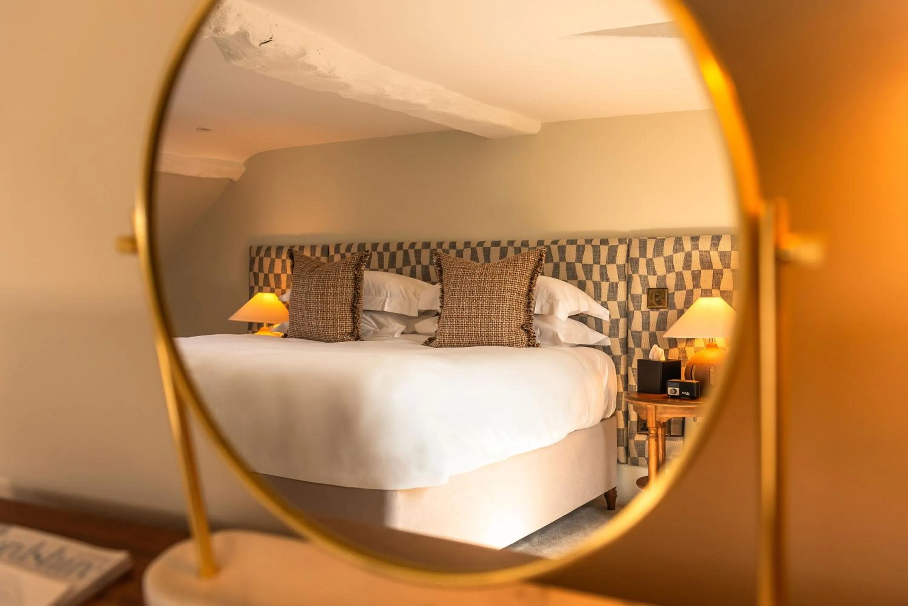 Bed in The Feathers Hotel