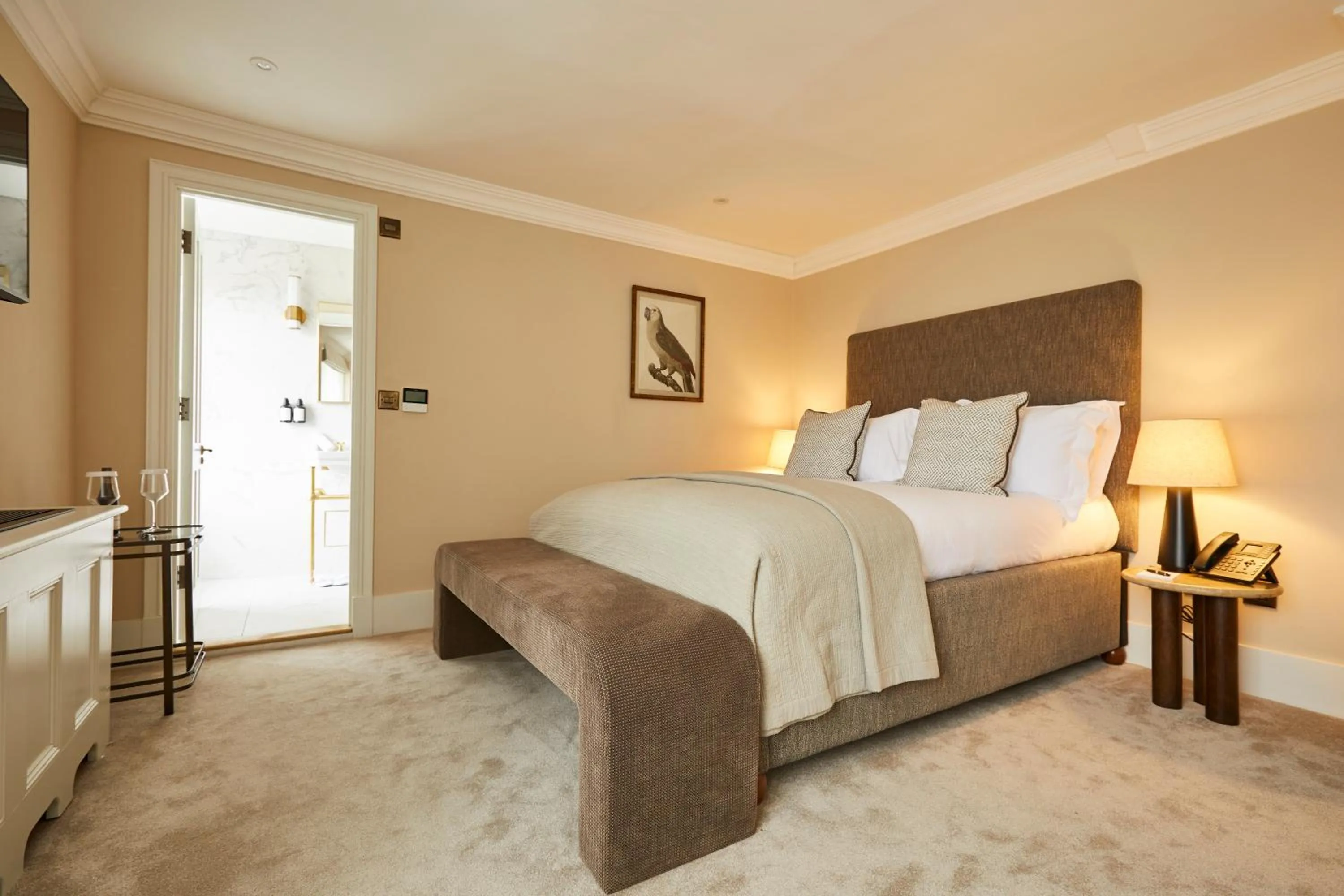 Bed in The Feathers Hotel