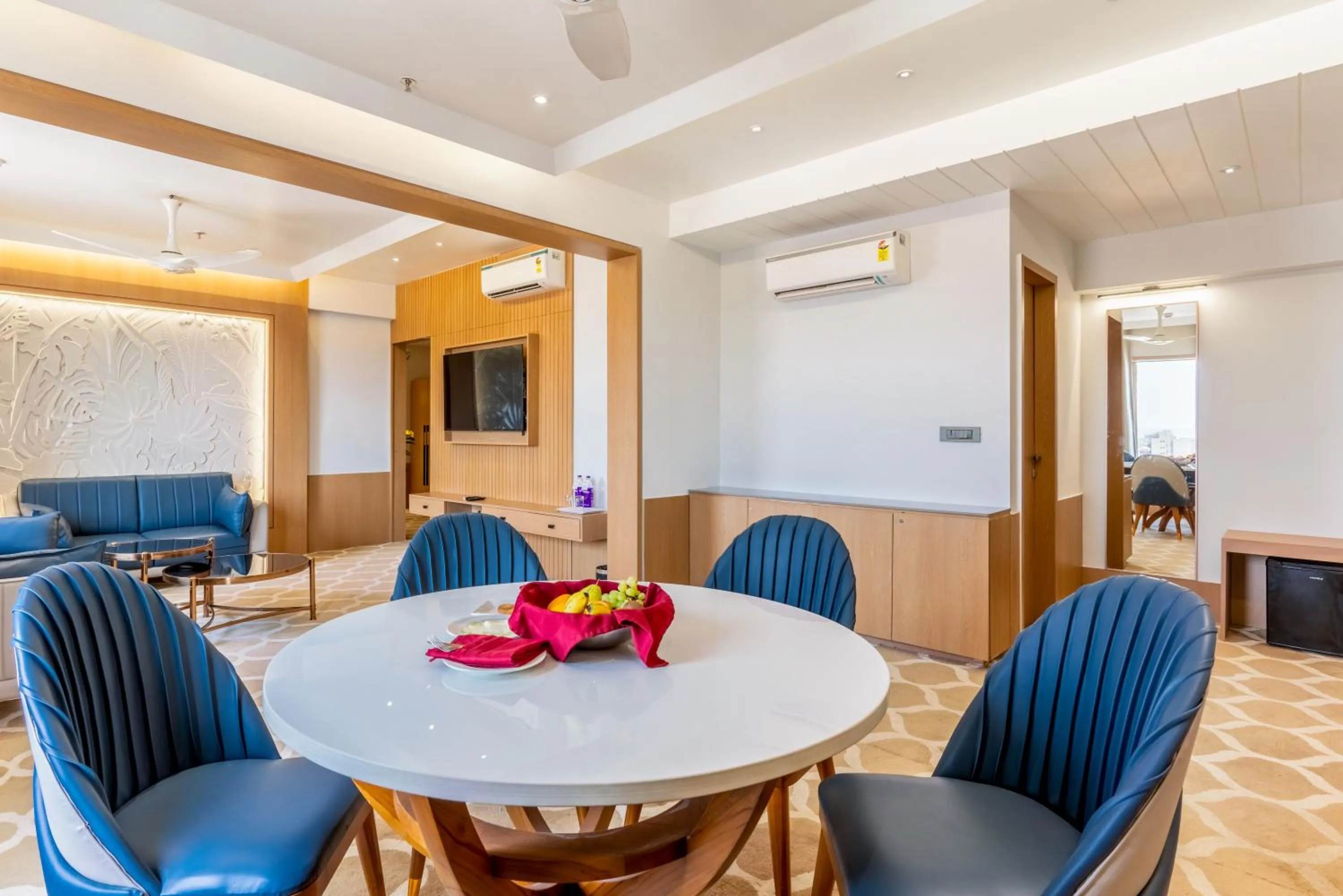 Seating area in Pride Elite Dwarka Near Dwarkadhish Temple