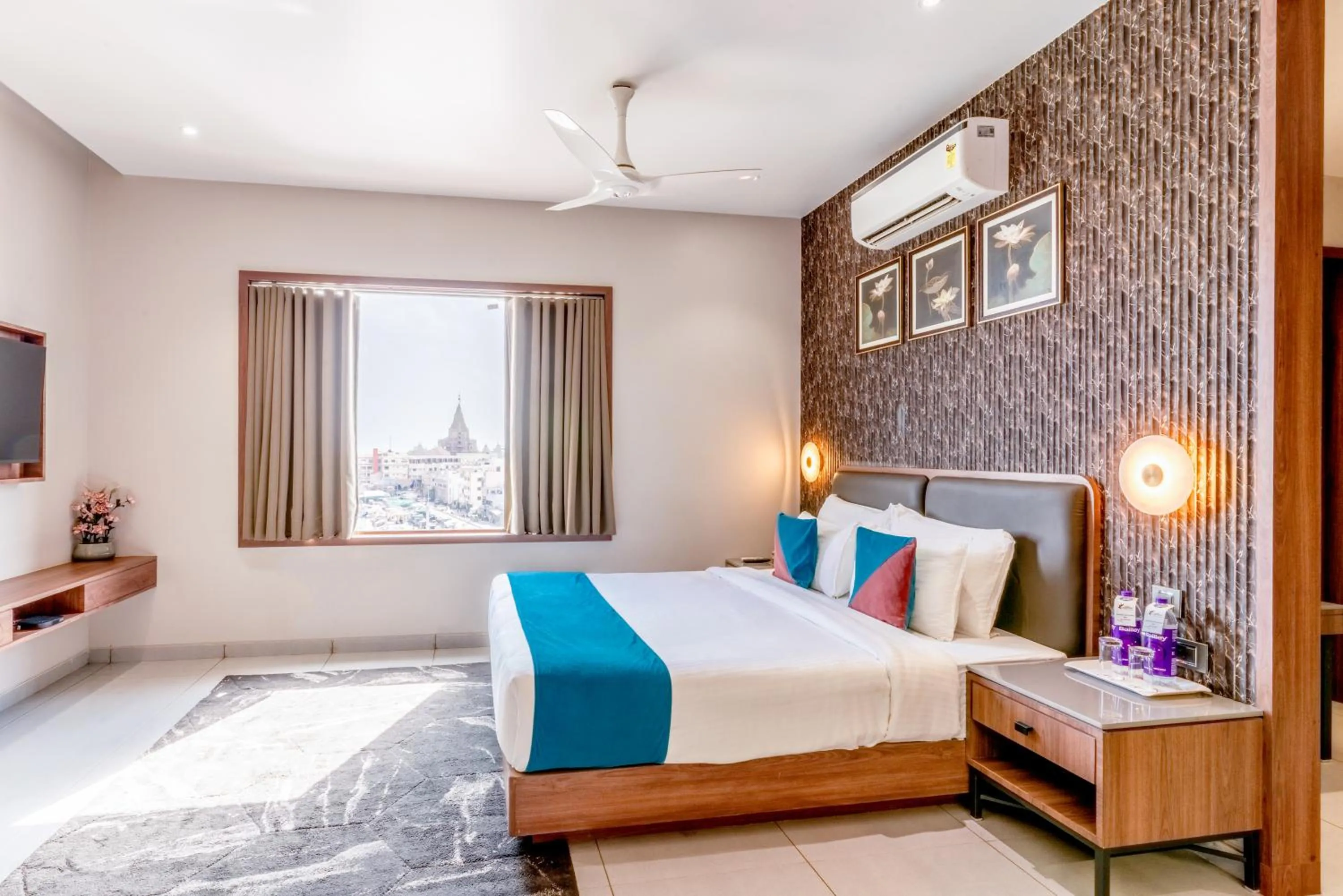 Bed in Pride Elite Dwarka Near Dwarkadhish Temple