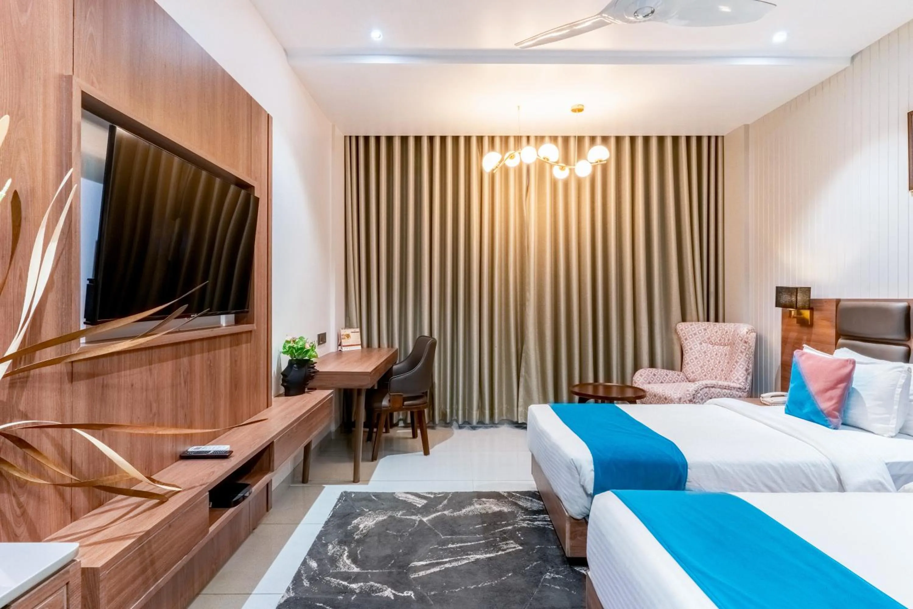 Bedroom, Bed in Pride Elite Dwarka Near Dwarkadhish Temple