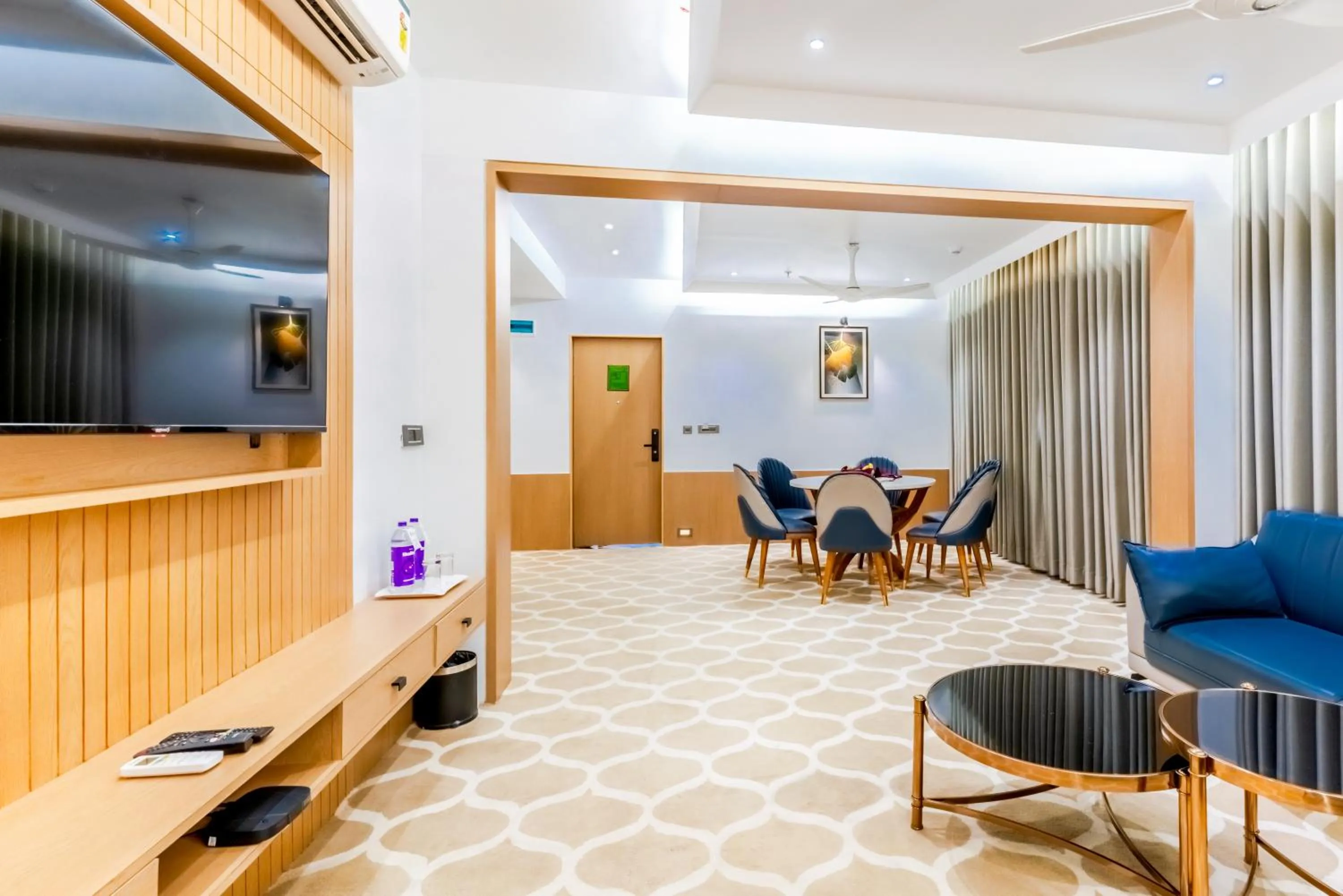 Seating area in Pride Elite Dwarka Near Dwarkadhish Temple