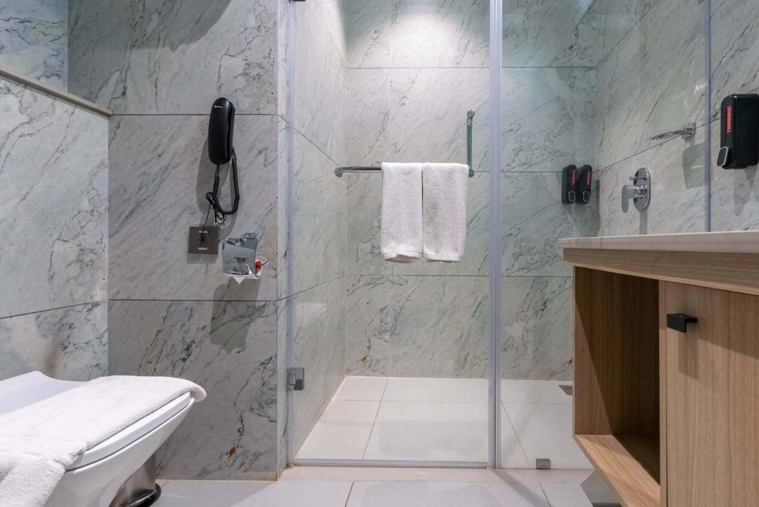 Bathroom in Pride Elite Dwarka Near Dwarkadhish Temple