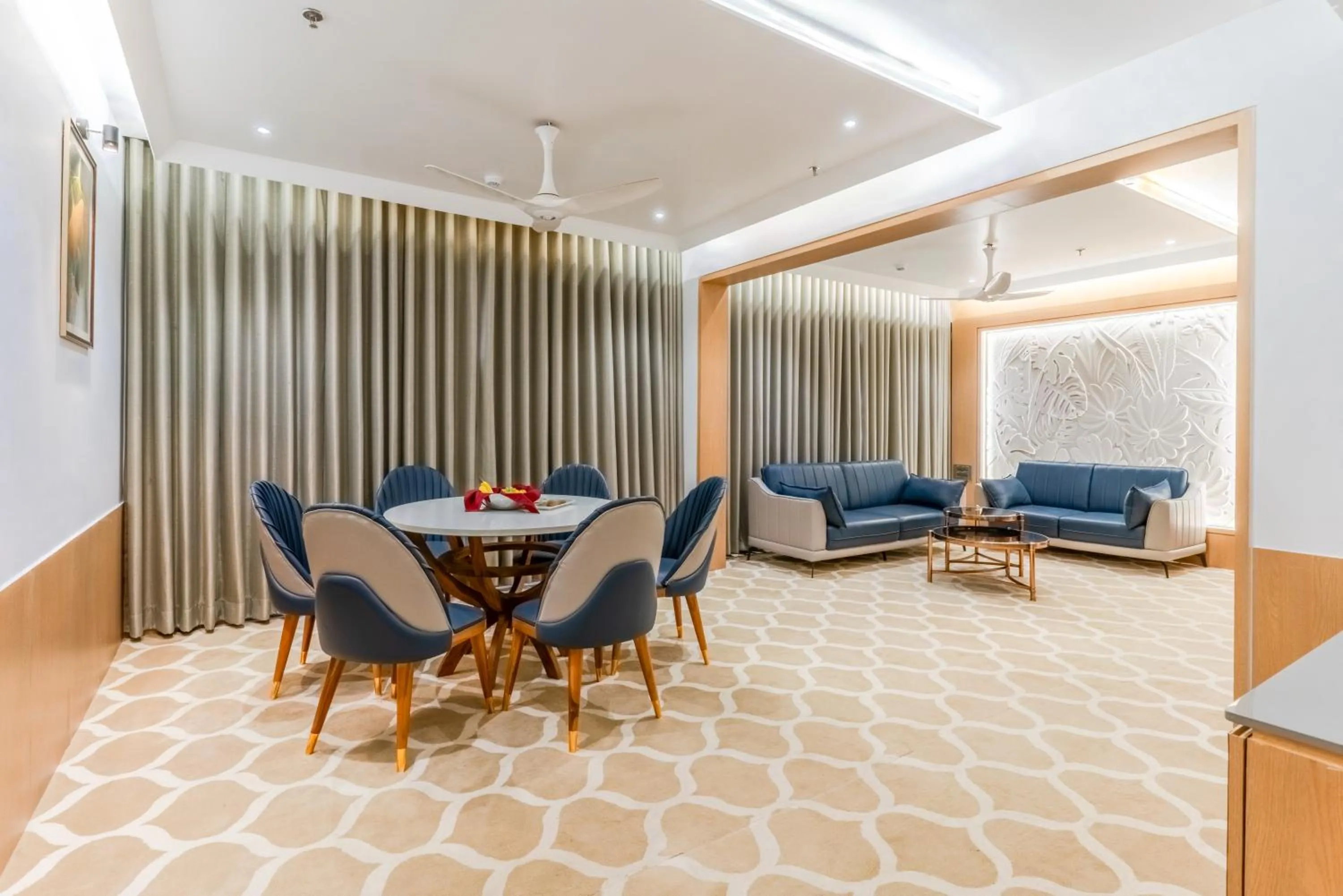 Seating area in Pride Elite Dwarka Near Dwarkadhish Temple