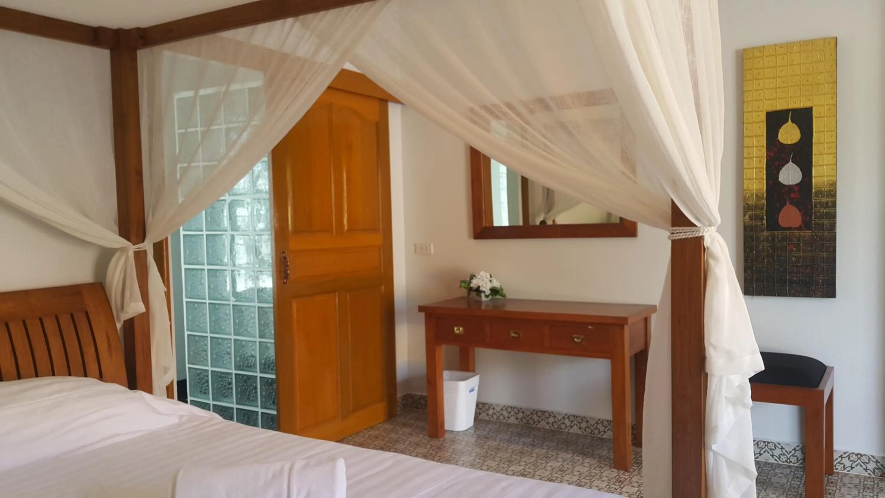 Bed in VIP Chain Resort Pool Villa