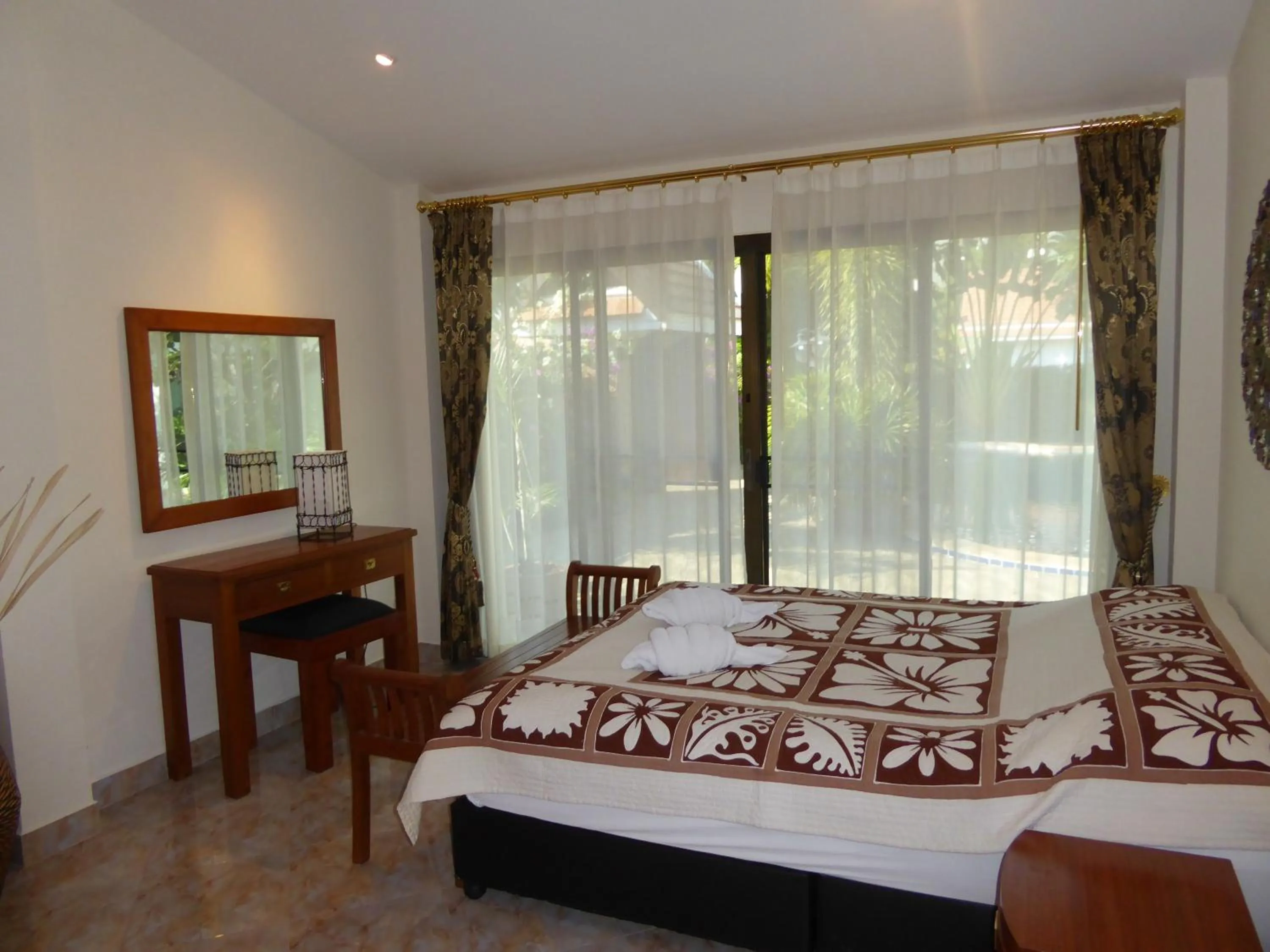 Bed in VIP Chain Resort Pool Villa